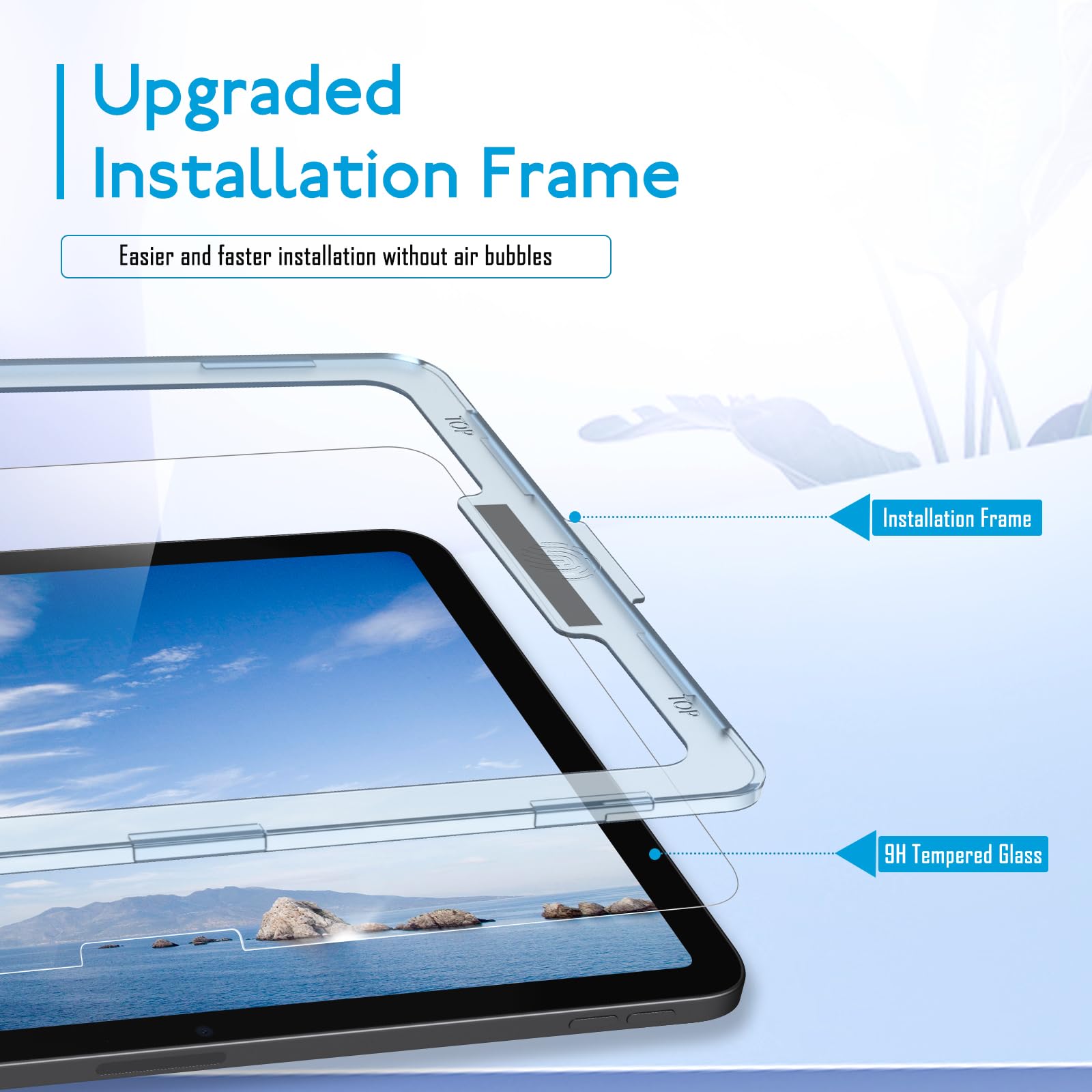 Mobdik Tempered Glass Screen Protector Compatible With Ipad Air 11 Inch 2024 [Ultra Clear] [Anti Scratch] [Case Friendly] [Ez Ki