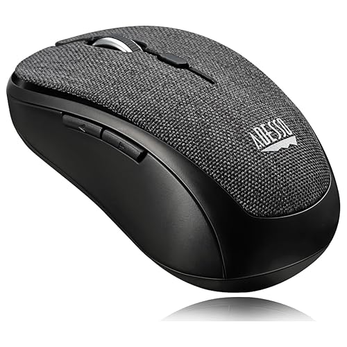 Adesso Imouse S80B 2.4Ghz Fabric Wireless Black Fabric Mini Optical Mouse, 5 Button, Black