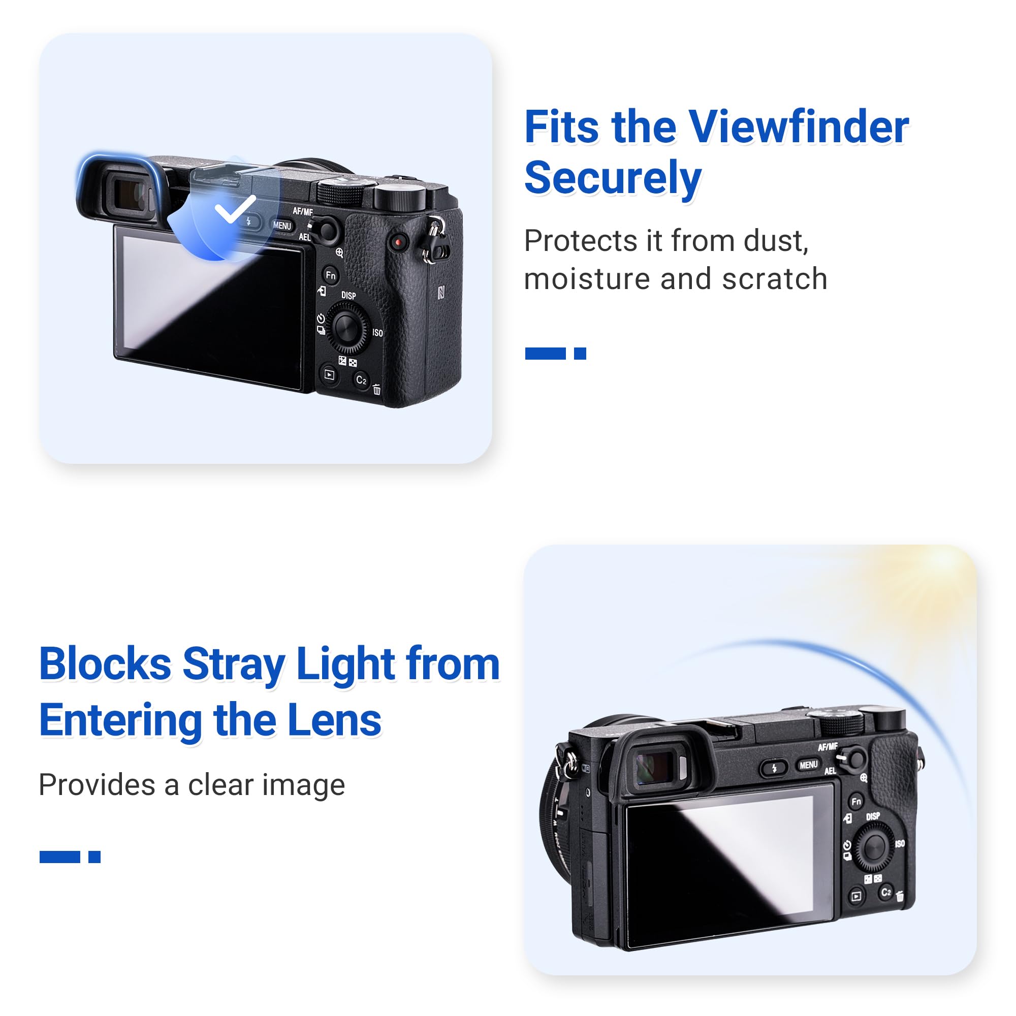 Jjc 2-Pack Soft Viewfinder Eyecup Eyepiece Eye Cup For Sony A6300 A6100 A6000 Nex-6 Nex-7 Cameras And Fda-Ev2S Electronic Viewfi