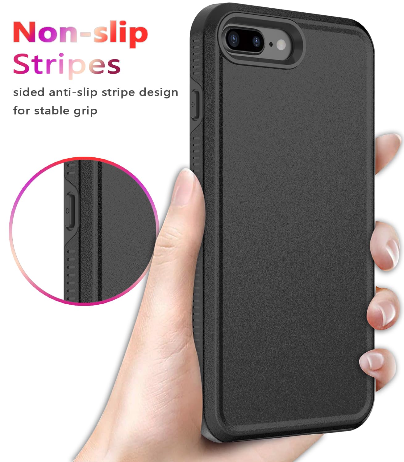 Diverbox For Iphone 8 Plus Case Iphone 7 Plus Case [Tempered Glass Screen Protector] [Shockproof] [Dropproof] Heavy Duty Protect