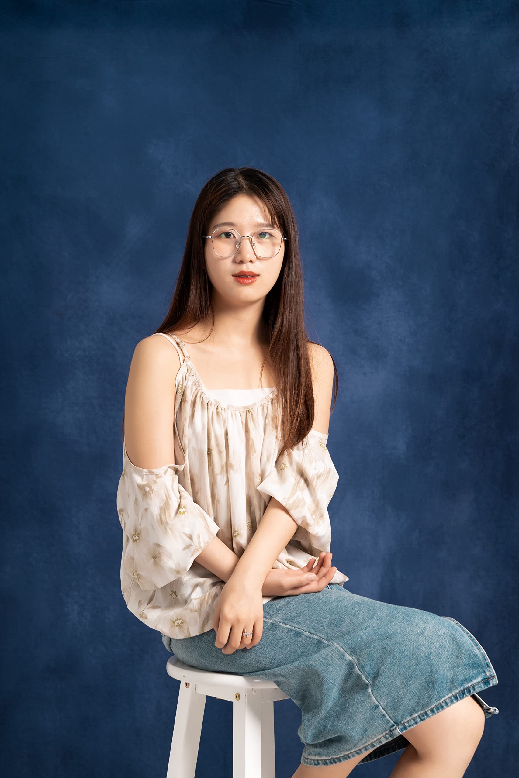 Kate 5X7Ft Dark Blue Abstract Backdrops Microfiber Dark Blue Portrait Background For Photoshoot For Photography