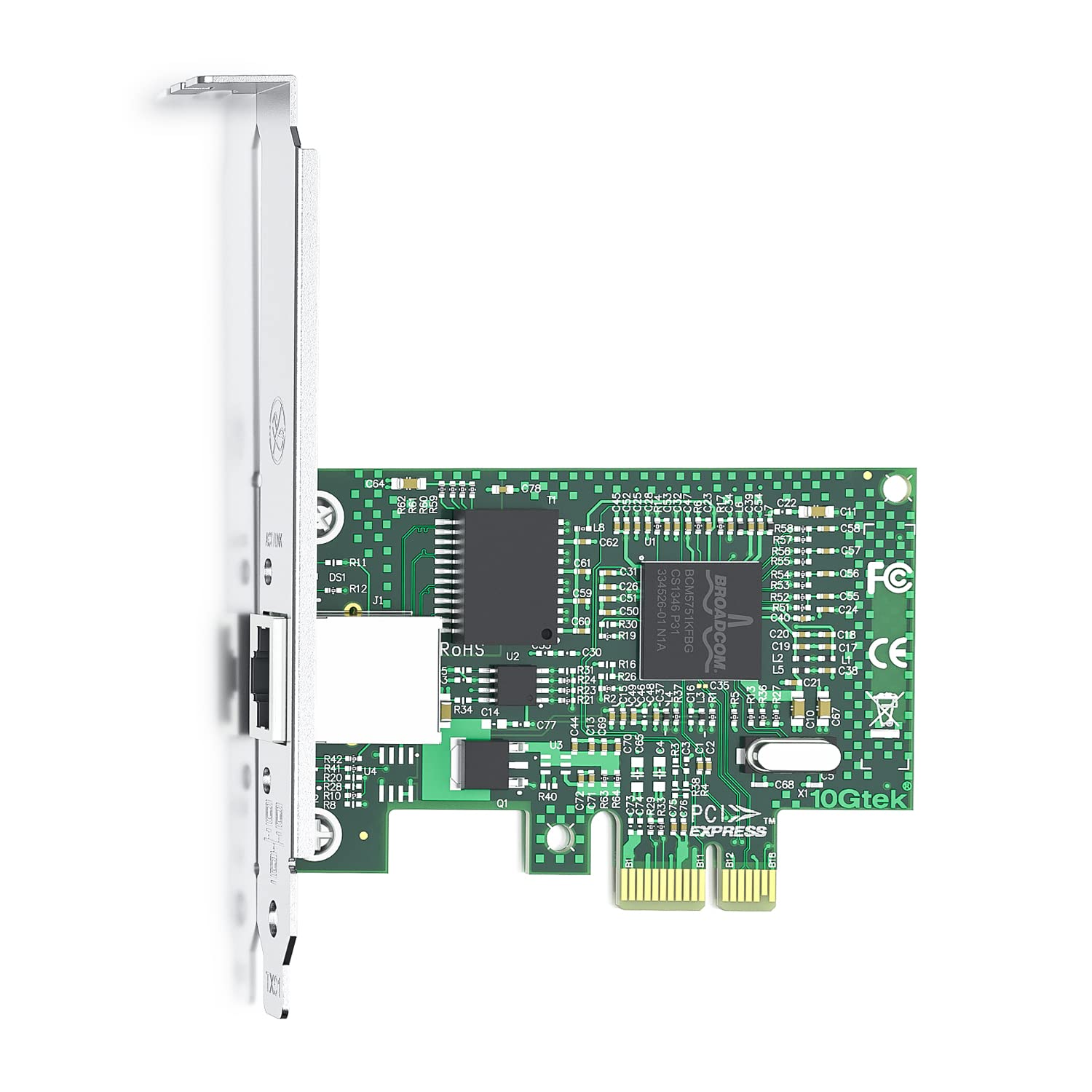 1.25G Gigabit Ethernet Network Card With Broadcom Bcm5751 Controller 10/100/1000Mbps Ethernet Network Adapter(Nic) Compatible Fo