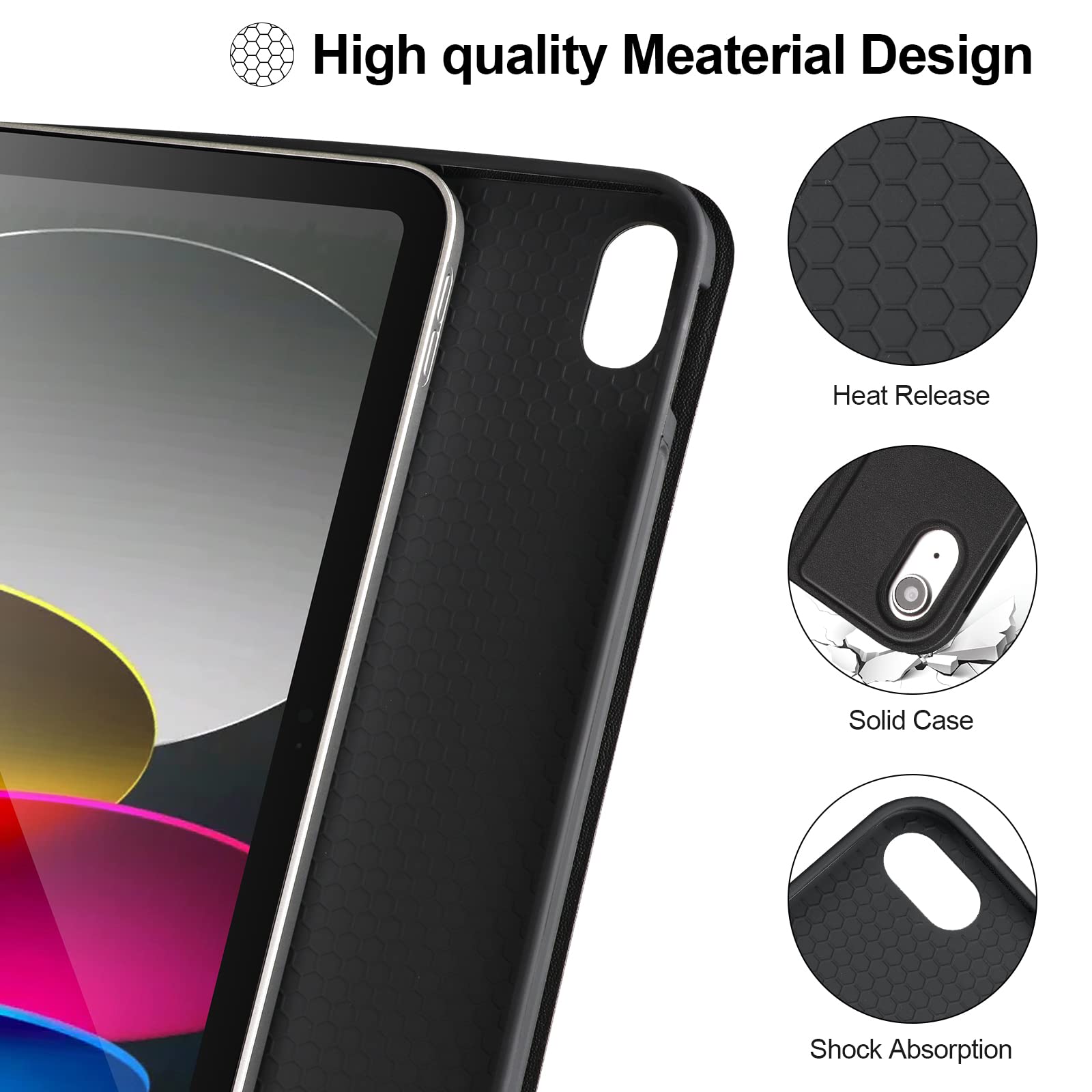 Ahywtan Pad 10Th Generation Case With Keyboard,Keyboard Case For Pad 10Th Gen 2022 10.9Keyboard For Pad 10Th Gen With Pencil Hol