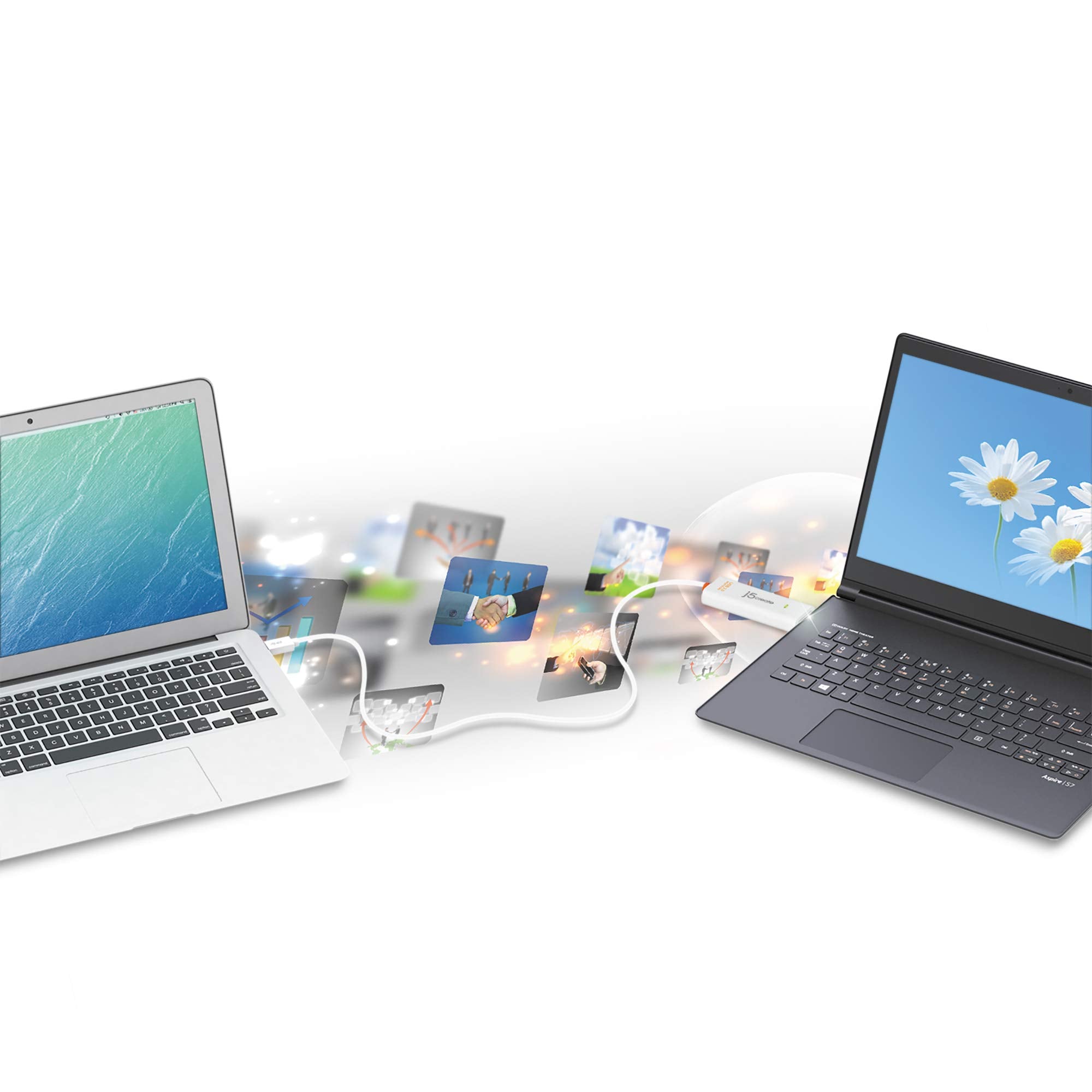 J5Create Juc500 Data, Keyboard, And Mouse Sharing/Transfer Usb 3.0 Cable Transfer Data Between Mac And Windows [Wormhole Switch]