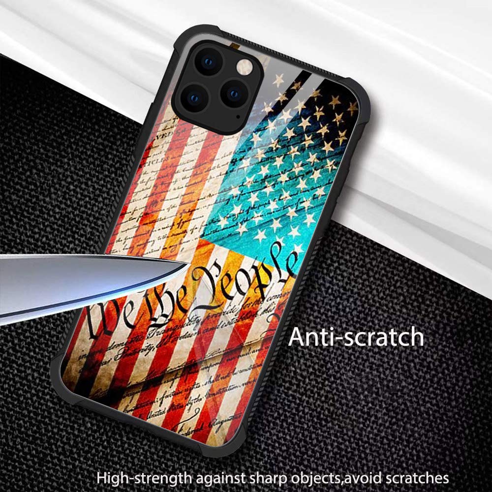 Iphone 13 Pro Case,Us Constitution Overtop American Flag Iphone 13 Pro Cases For Men Boy,Drop Protection Cool Pattern With Soft