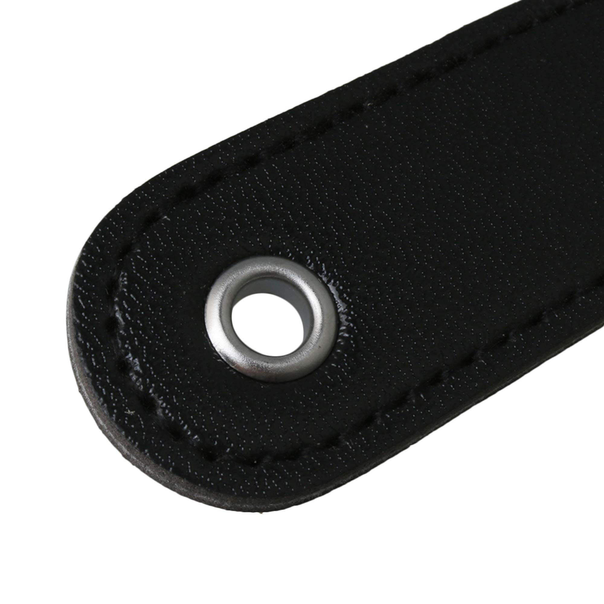 Yibuy Black Faux Leather Adjustable Accordion Bellows Straps With Buckles For Bass Accordion Pack Of 2