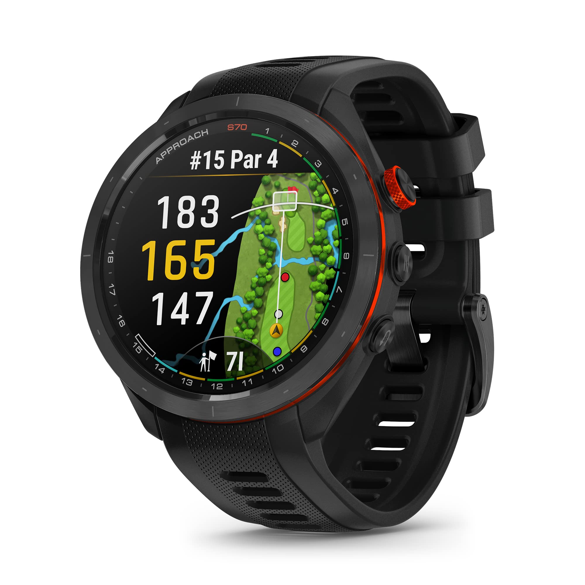 Garmin Approach S70 Golf Smartwatch | Full Color Courseview Maps Amoled Display | Advanced Shot Execution & Putt Alignment | Imm