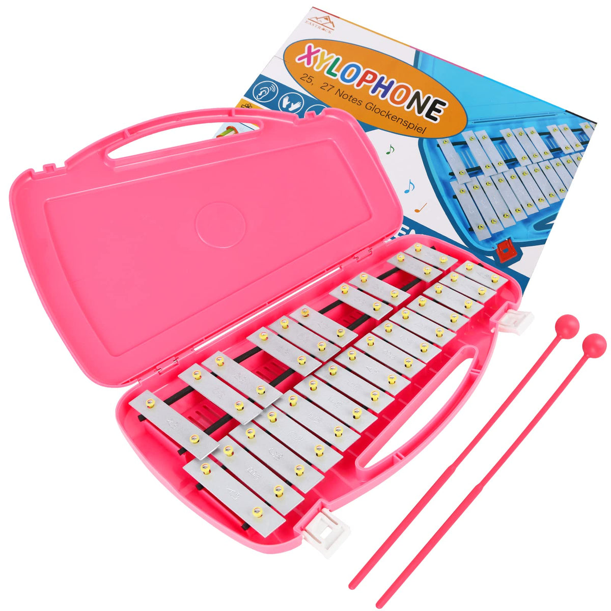 Eastrock Xylophone, 25 Notes Glockenspiel Xylophone For Kids, Professional Xylophone Instrument Music Teaching, Gifts