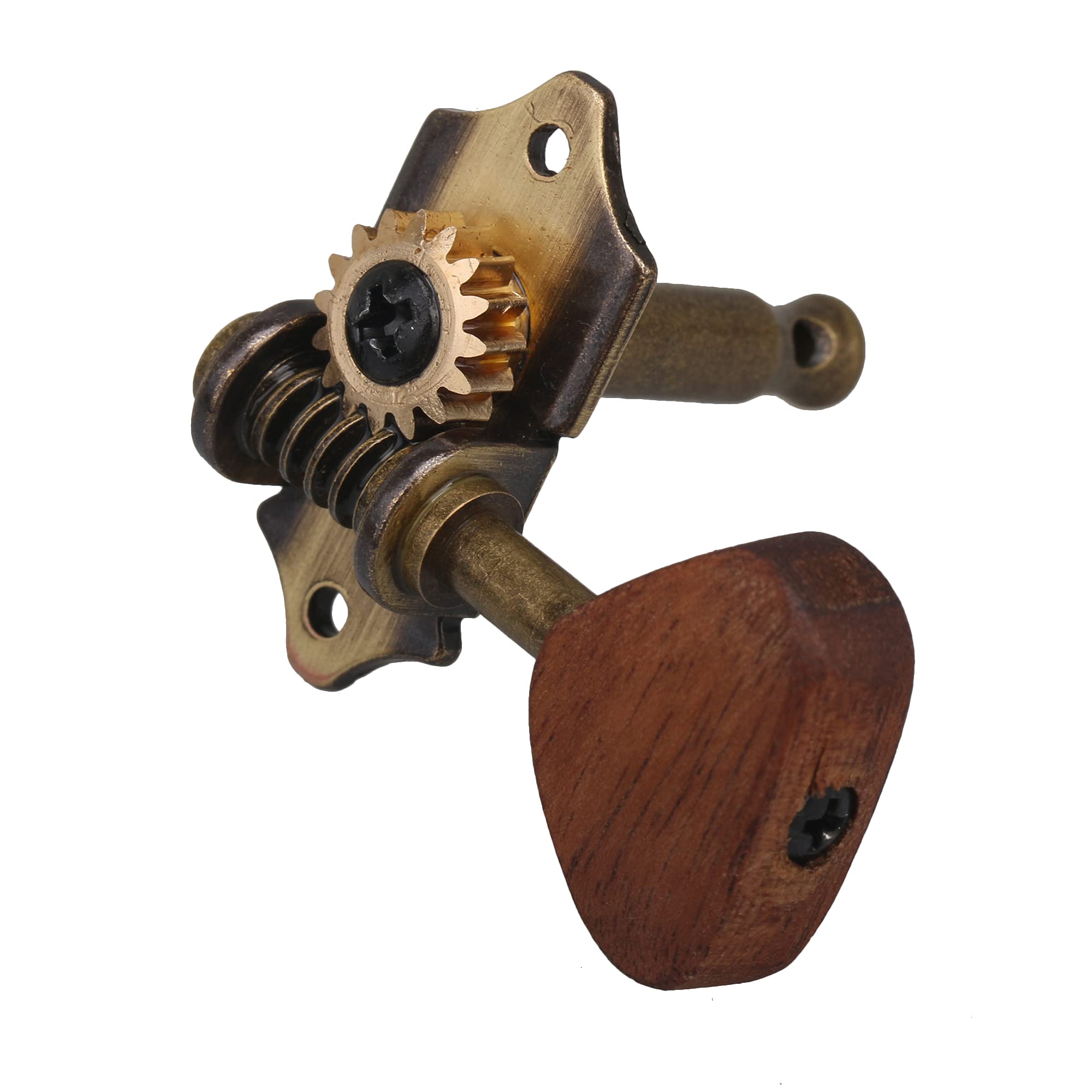 Yibuy 6X Vintage Acoustic Guitar String Tuning Pegs Guitar Tuners 3R3L Bronze Zinc Alloy