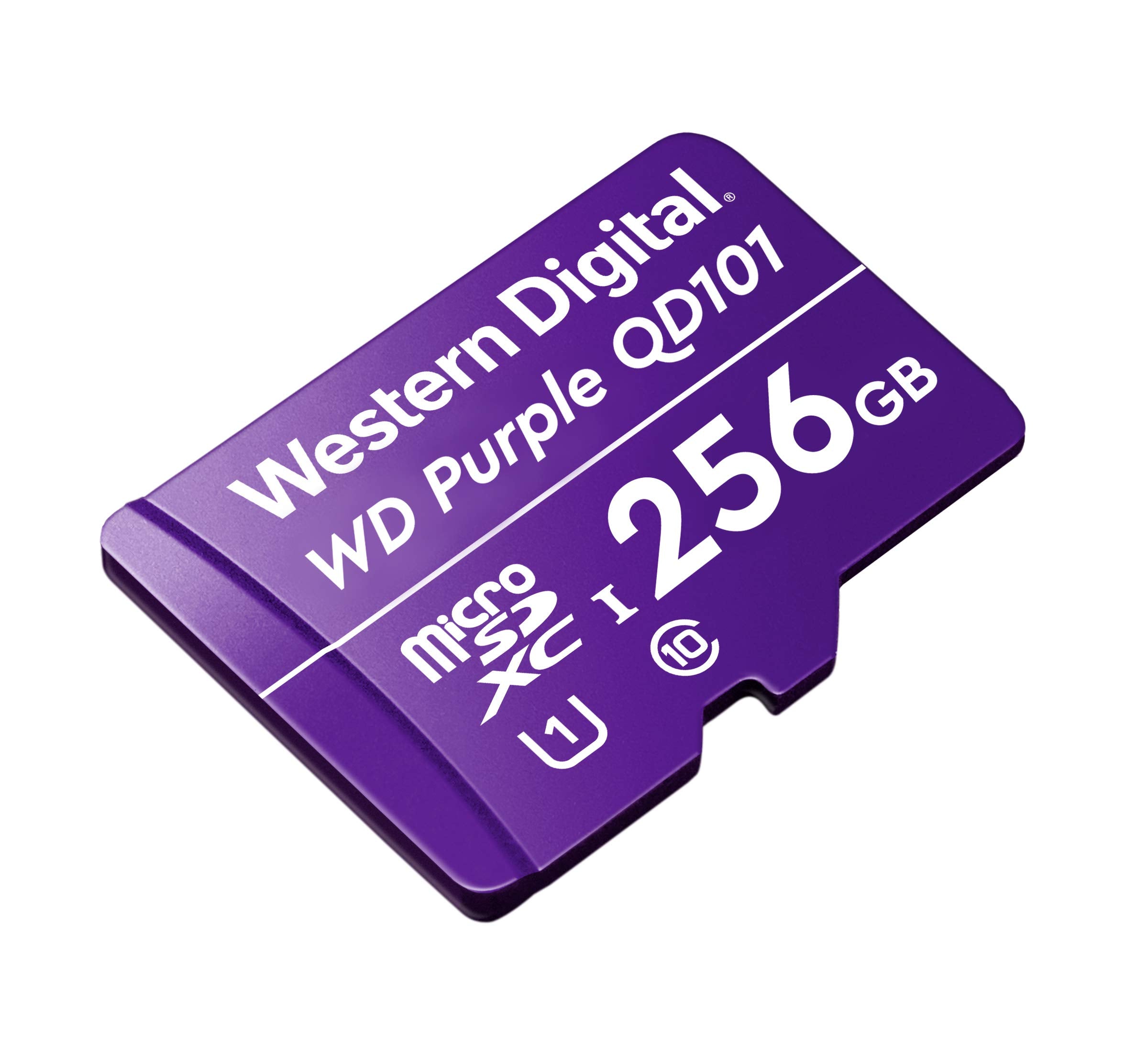 Western Digital Wd Purple Sc Qd101 256Gb Smart Video Surveillance Microsdxc Card, Ultra Endurance Up To 128 Tbw