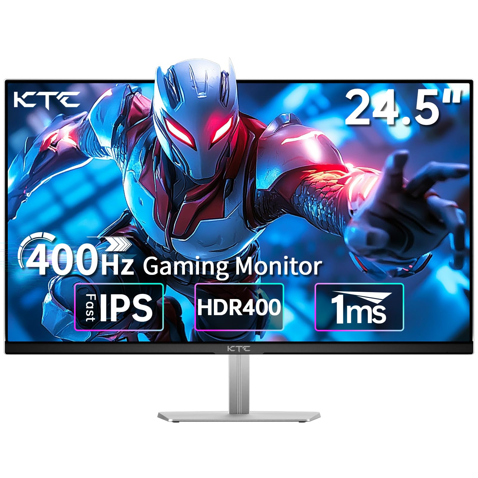 Ktc 24.5 Inch 400Hz Gaming Monitor, Fhd 1080P 240Hz Computer Monitor, Fast Ips, Freesync/G Sync Compatible, Hdr400, Displayport