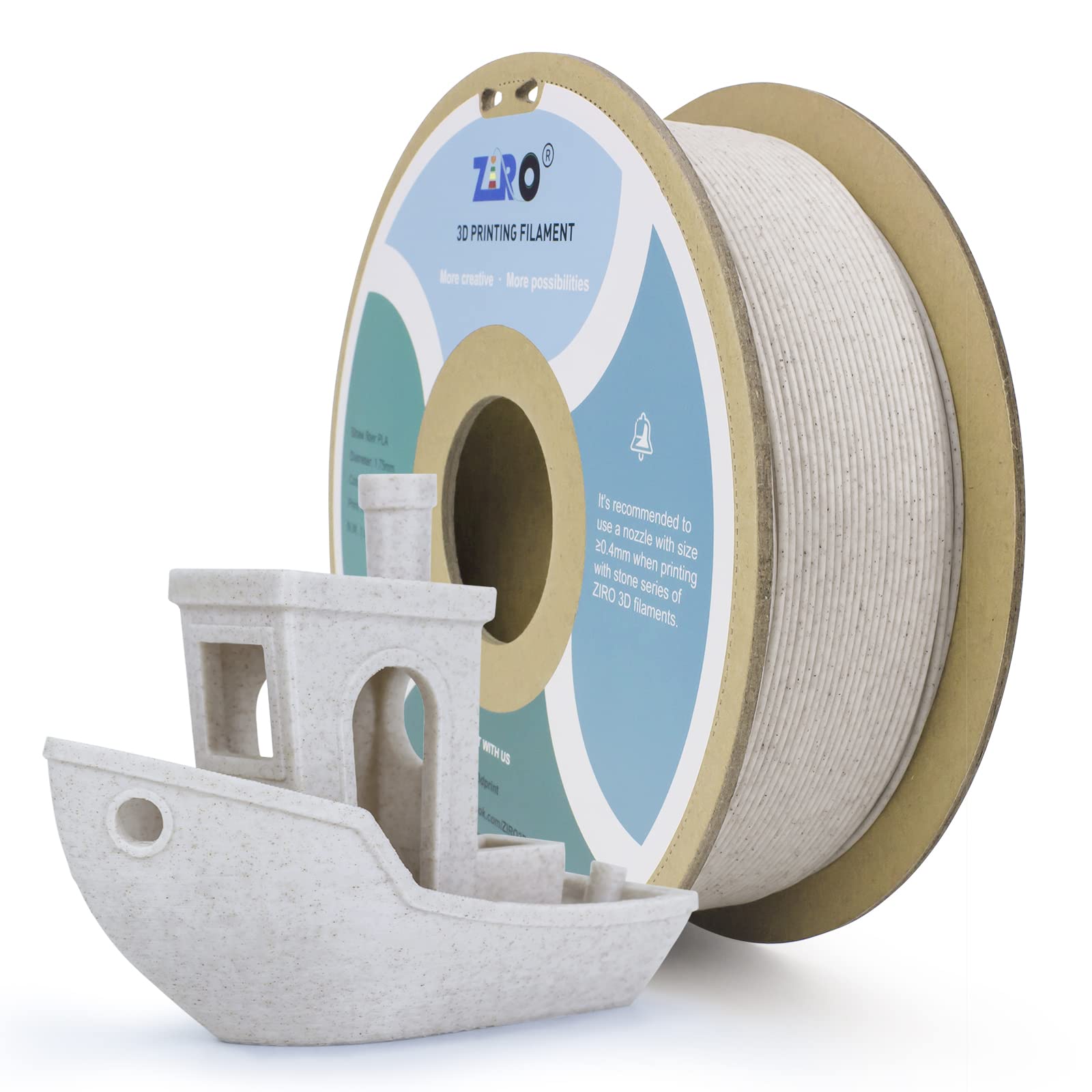 Ziro Pla Stone Filament 1.75Mm,3D Printer Filament Pla 1.75Mm Straw Color 1Kg(2.2Lbs)   Straw Color
