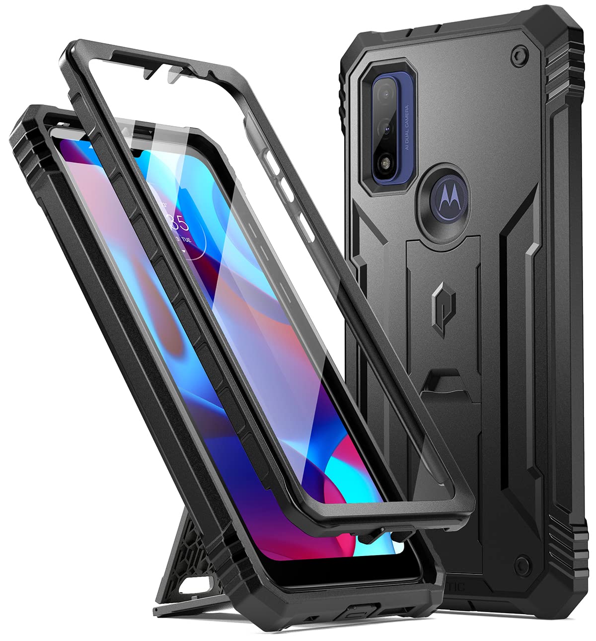 Poetic Revolution Series Case For Motorola Moto G Pure 6.5 Inch (2021 Release), Full Body Rugged Dual Layer Shockproof Protectiv