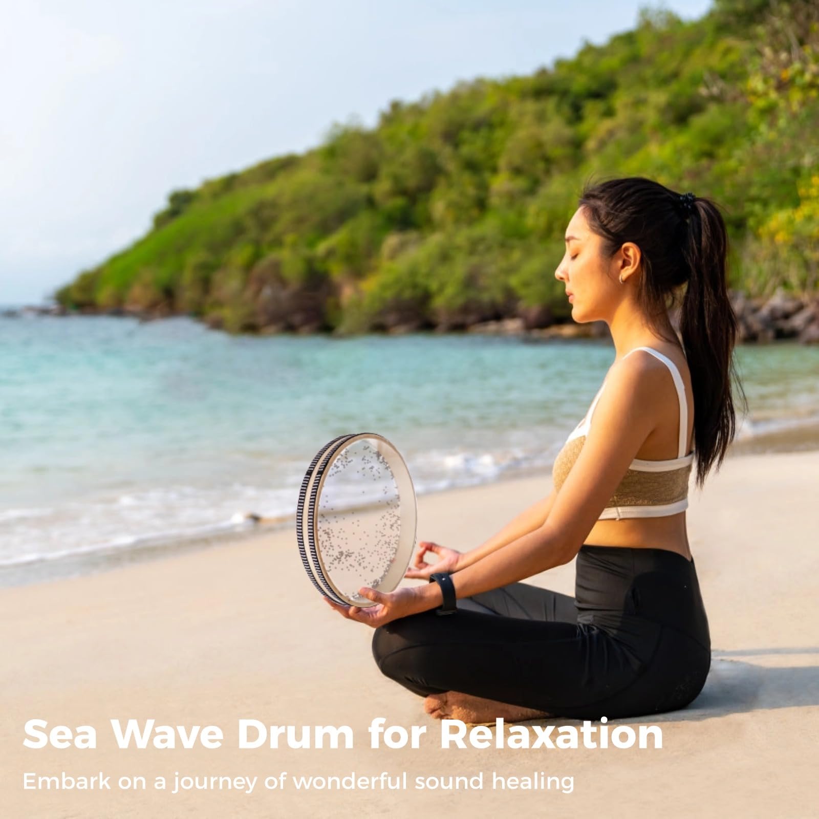 10 Inch Ocean Drum   Sea Wave Drum, Ocean Sound Drum, Natural Sound Musical Instrument, Musical Sound Healing Instrument For Rel