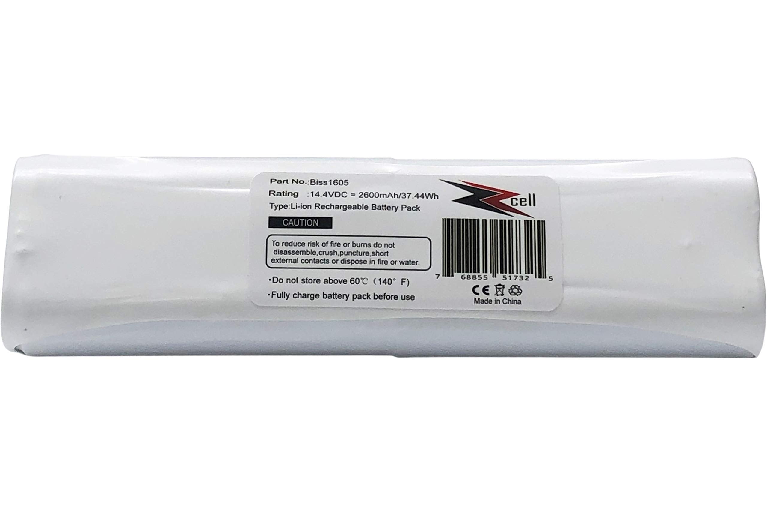 Zzcell� Battery Replacement For Bissell Smartclean 1607381 Digipro Robotic Vacuum 1605, 16052, 16058, 16059, 1605A, 1605C, 1605R, 1605W, 19745, 2142, 4Icr19/65