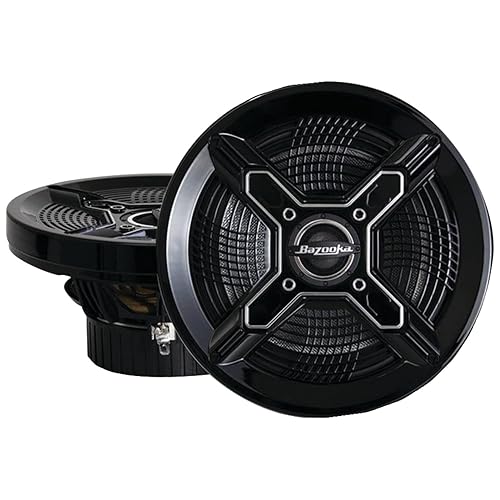 Bazooka Mac8100B 8 Inch Marine Coaxial Speaker   Set Of 2 (Black)