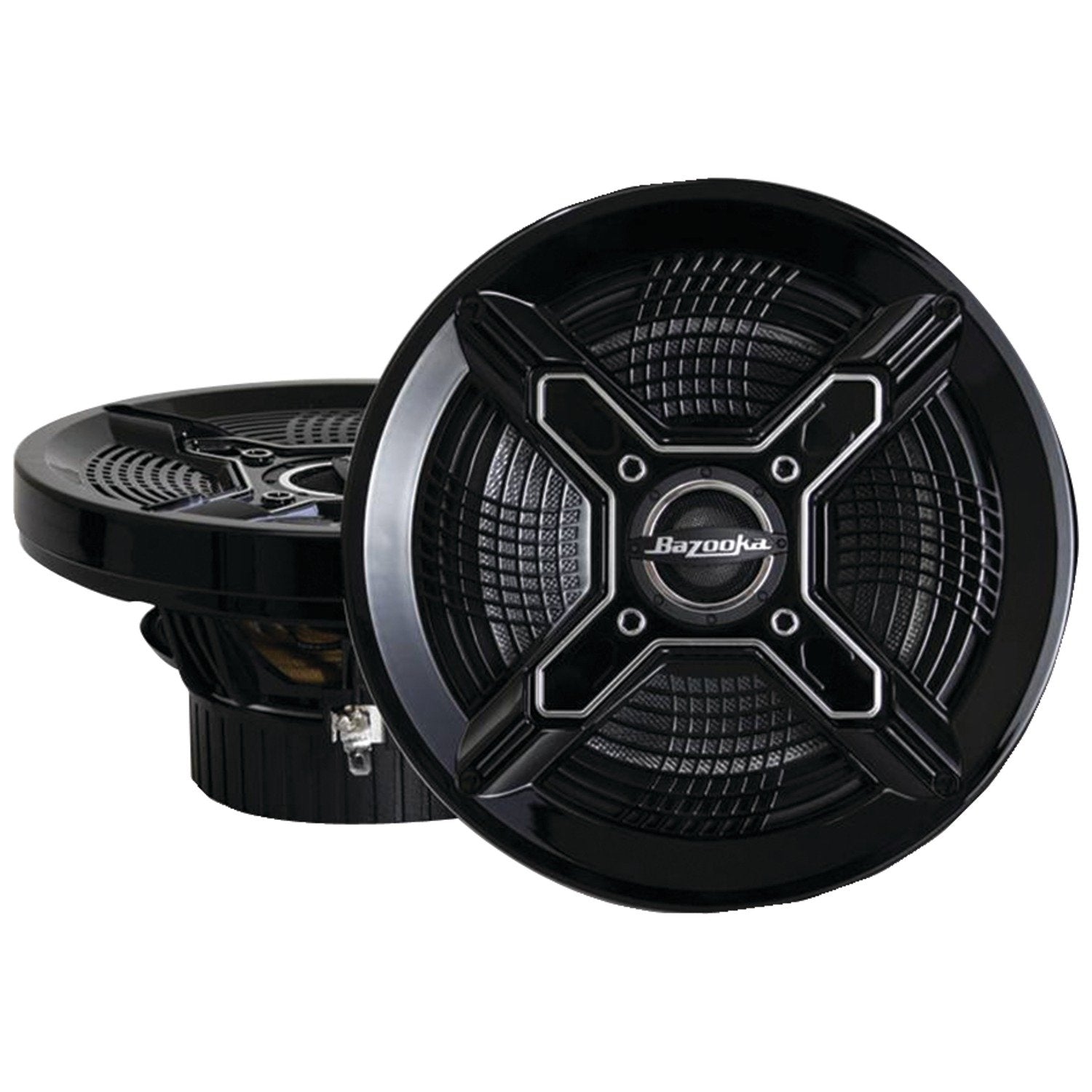 Bazooka Mac8100B 8 Inch Marine Coaxial Speaker   Set Of 2 (Black)