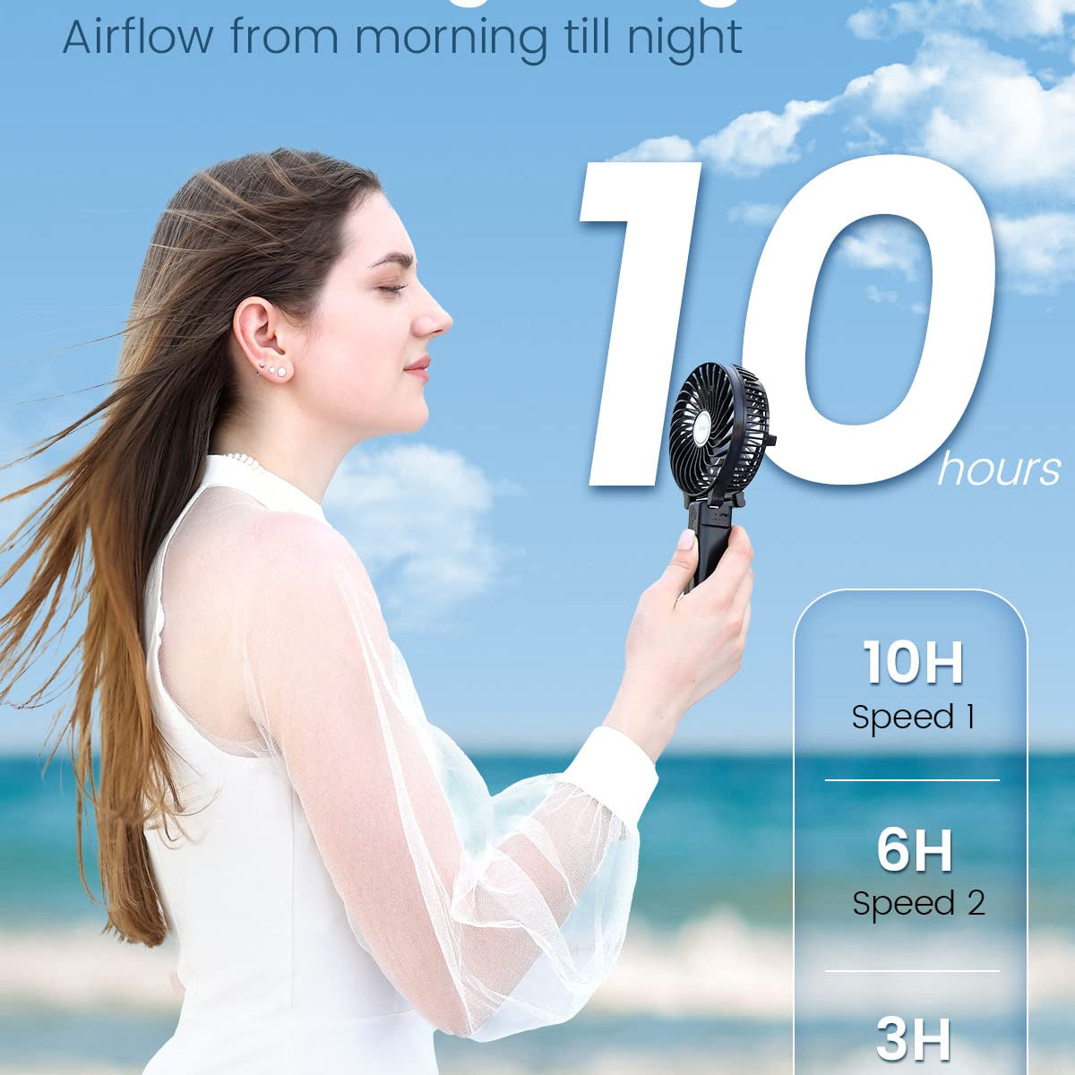 Easyacc Mini Handheld Fan, Portable Fan Small Usb Desk Fan Personal Ha ...