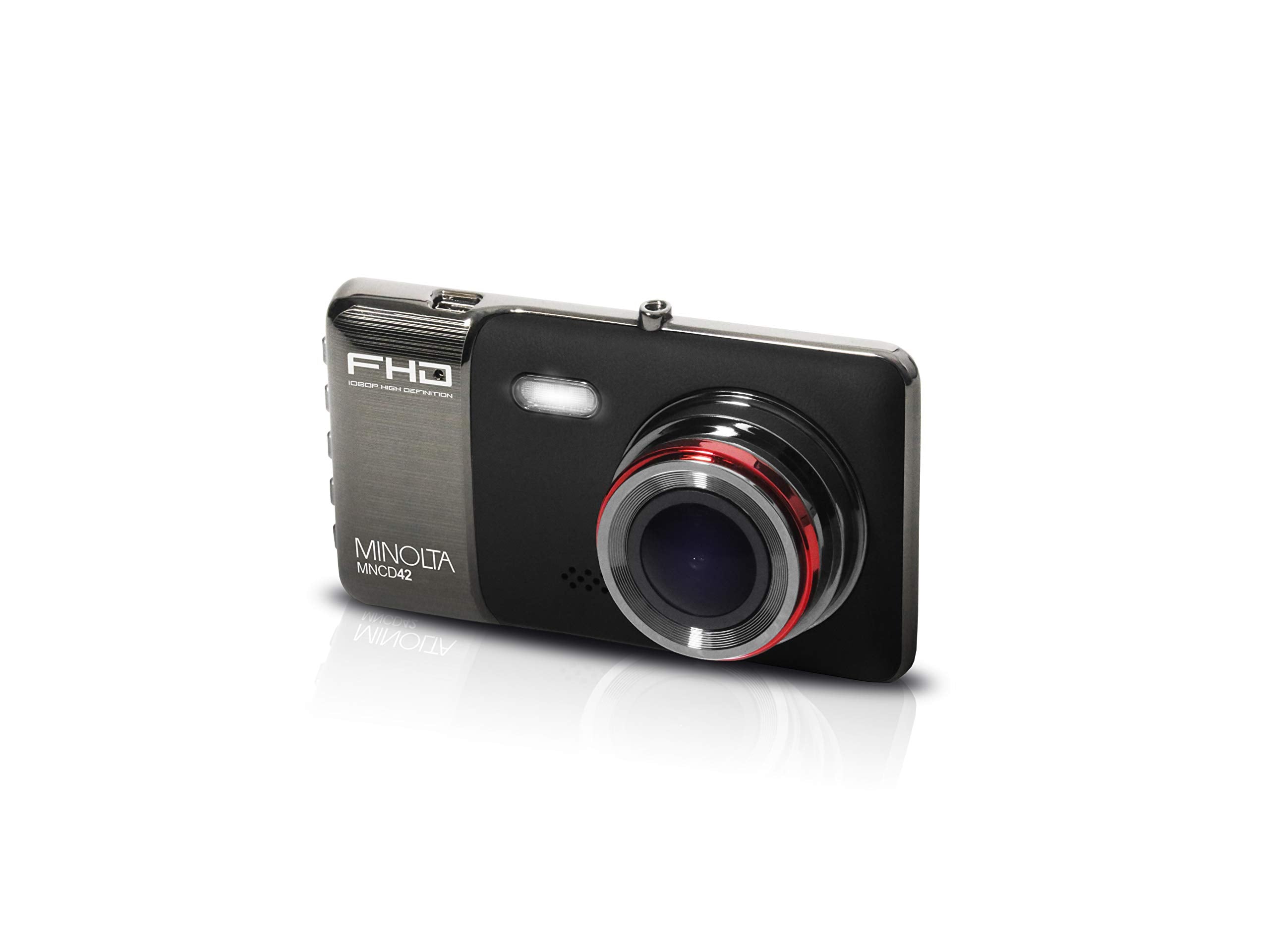Minolta MNCD42-BK MNCD42 1080p Full HD Dash Camera with 4-Inch LCD Screen (Black)
