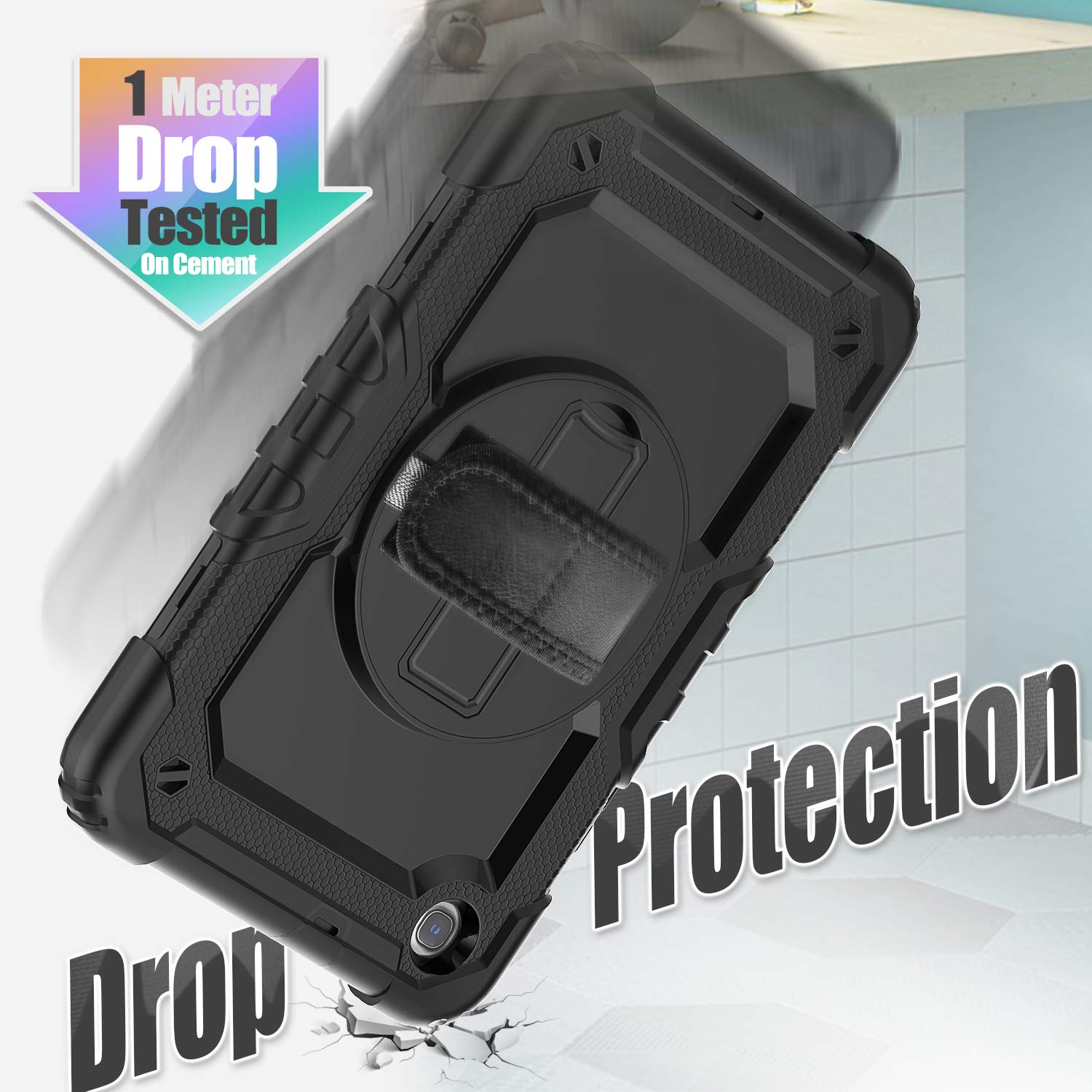 Timecity Case For Galaxy Tab A 8.4 Inch 2020, Sm T307 Case, With Stylus Holder Screen Protector/Swivel Stand/Hand Strap/Shoulder