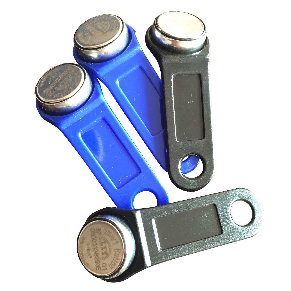 Yarongtech 10Pcs/Lot Ds1990A F5 Read Only Ibutton I Button Non Magnetic Tm Card Electronic Key Ib Tags (Mix Color)