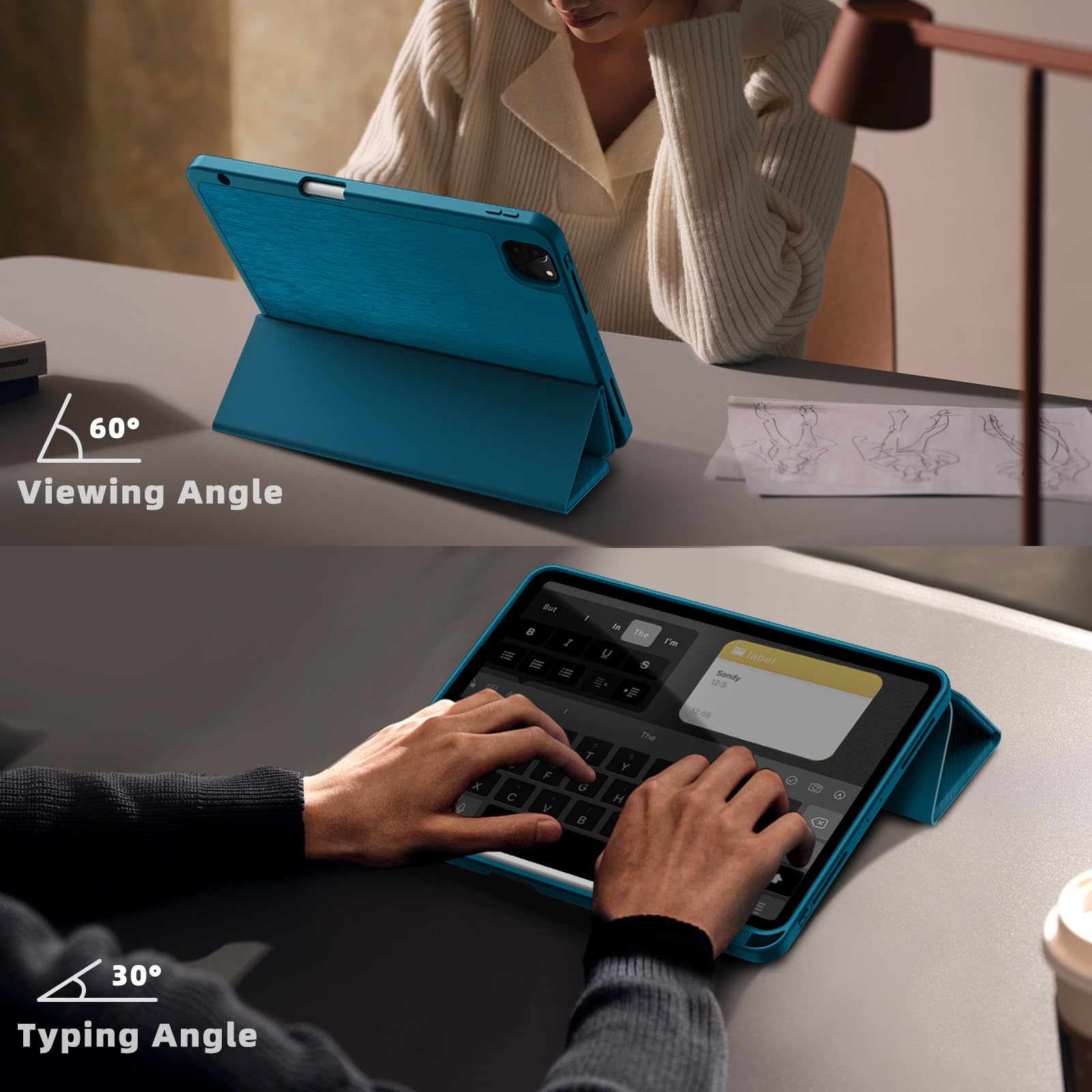 Yuloigan Designed For Ipad Pro 11 Inch Case 4Th Generation With Pencil Holder, For Ipad 11 Pro Case 4Th/3Rd/2Nd Gen, Protective