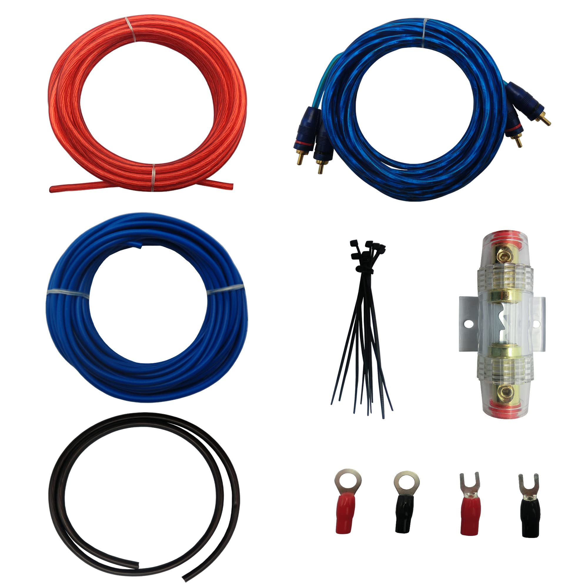 10 Gauge Amp Kit Amplifier Install Wiring Complete 10 Ga Installation Cables 600W