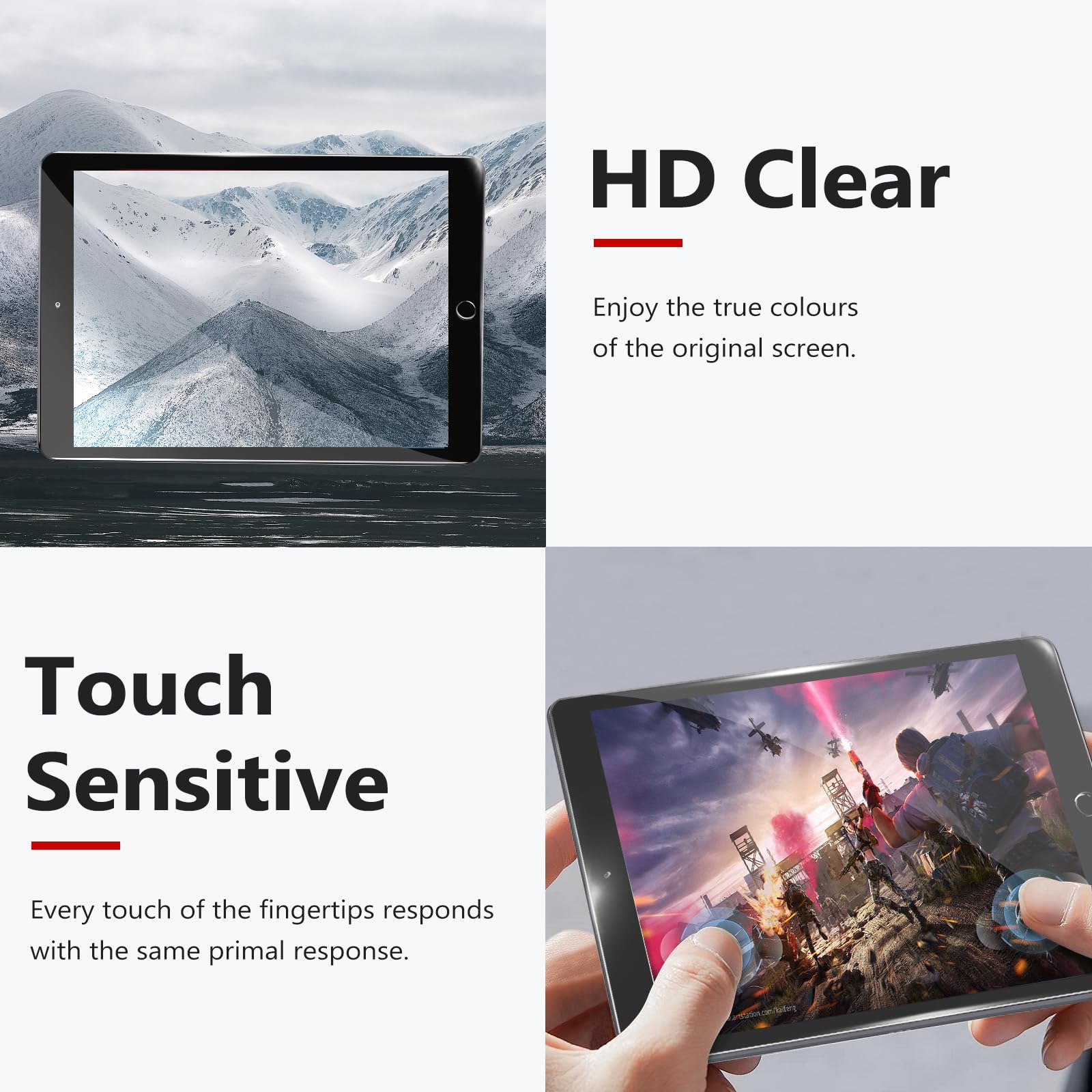 Bersem Screen Protector Compatible With Ipad 9Th/8Th/7Th 10.2 Inch (2021&2020&2019 Models) Tempered Glass, Ultra Clear, Anti Scr