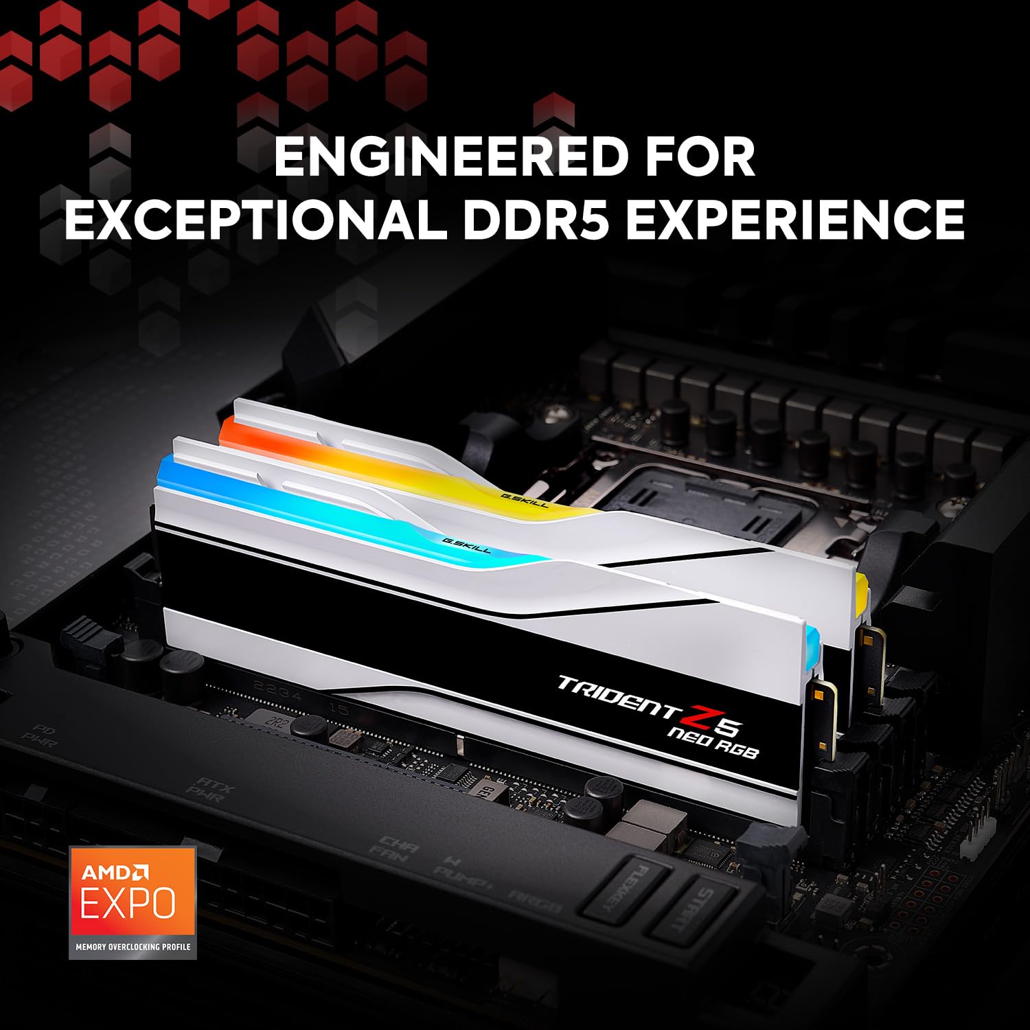 G.Skill Trident Z5 Neo Rgb Series (Amd Expo) Ddr5 Ram 32Gb (2X16Gb) 6000Mt/S Cl30-36-36-96 1.35V Desktop Computer Memory Udimm -