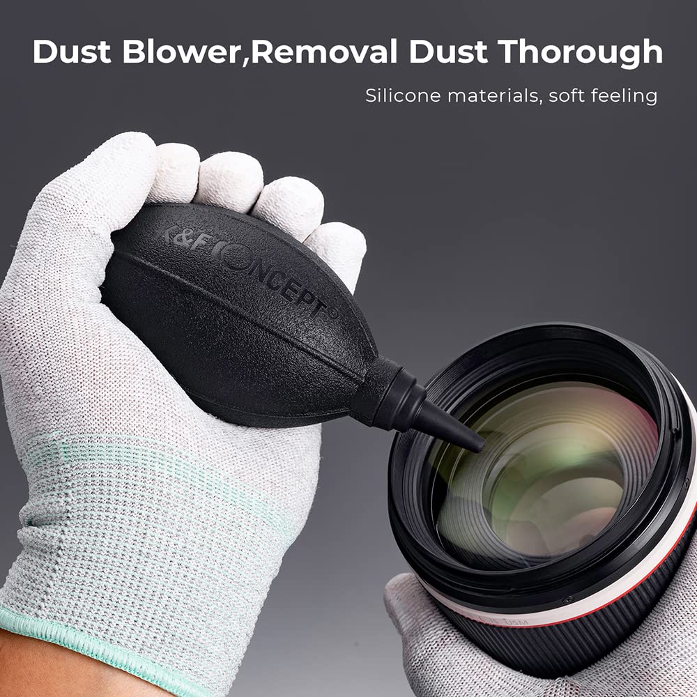 K&F Concept 4 In 1 Camera Lens Cleaning Kit With Lens Cleaning Pen, Camera Air Blower, Microfiber Cleaning Cloth, Lens Cleaner K