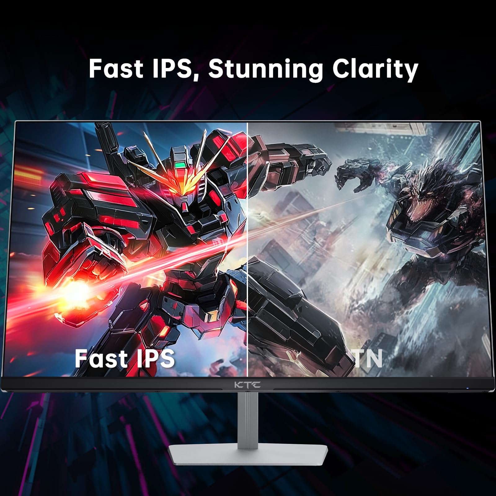 Ktc 24.5 Inch 400Hz 240Hz Gaming Monitor | Fast Ips 1Ms | Fhd 1080P Monitor | Hdr 400 128% Srgb | Hdmi X2, Dp X2 |Tilt Adjustabi
