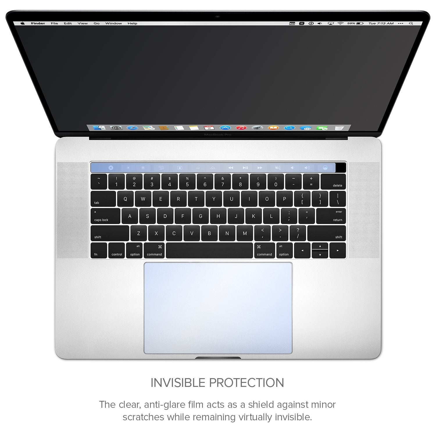 Uppercase Ghostcover Touch Premium Touch Bar And Trackpad Protector With Matte Finish For 2019 Macbook Pro 16'' (2019 Macbook Pr