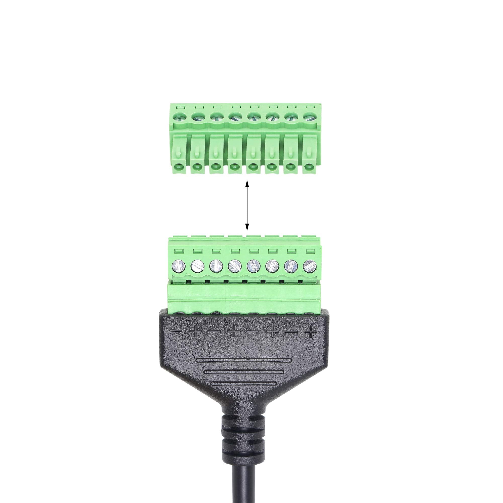 Sinloon Ethernet Rj45 Male Plug To 8 Pin Screw Terminal Block Connector For Cat7 Cat6 Cat5 Cat5E Ethernet Extender Cctv Digital