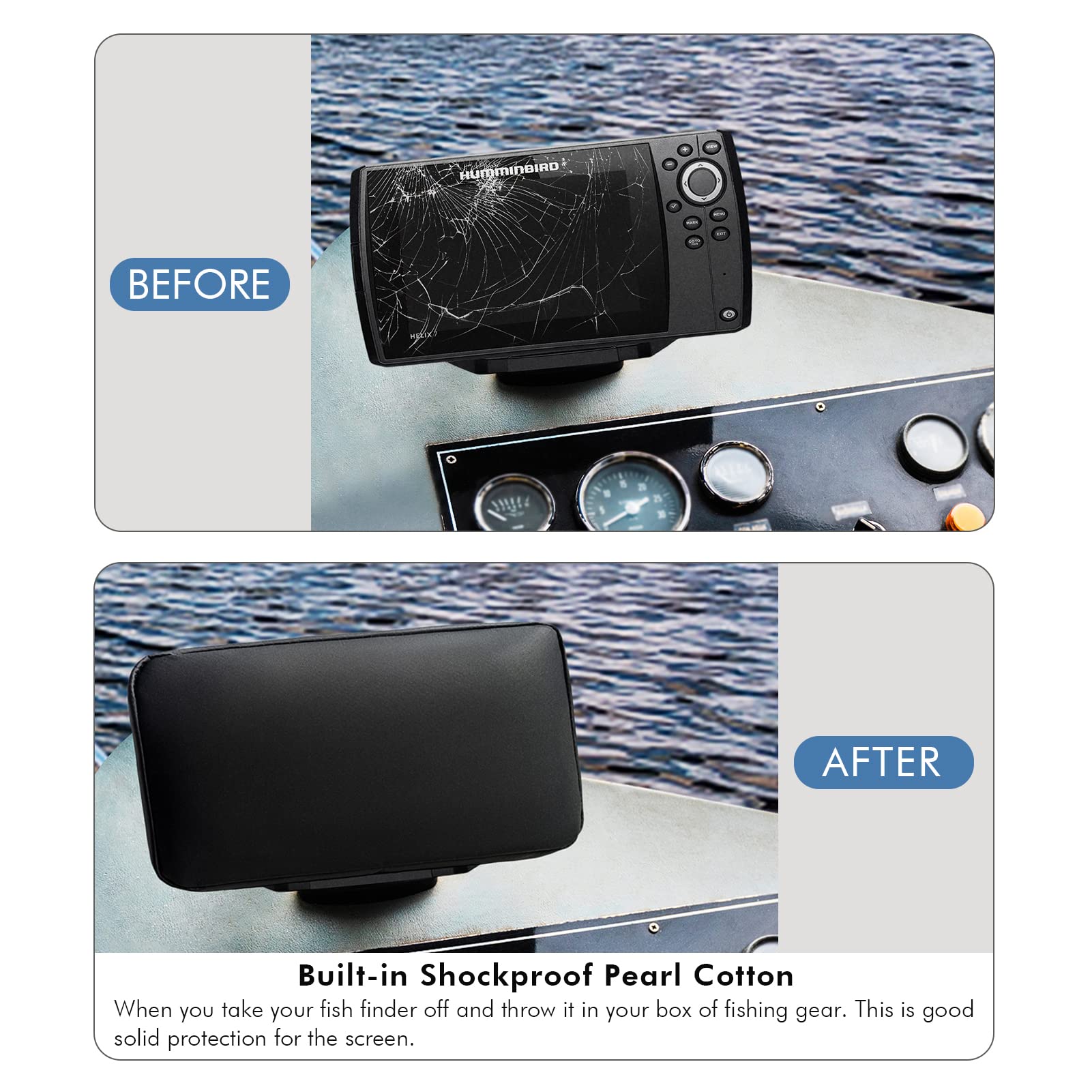 Compatible With Humminbird Fish Finder Cover For Humminbird Helix 7/Helix 5 All Series, Rainproof, Sunproof And Dustproof (Helix