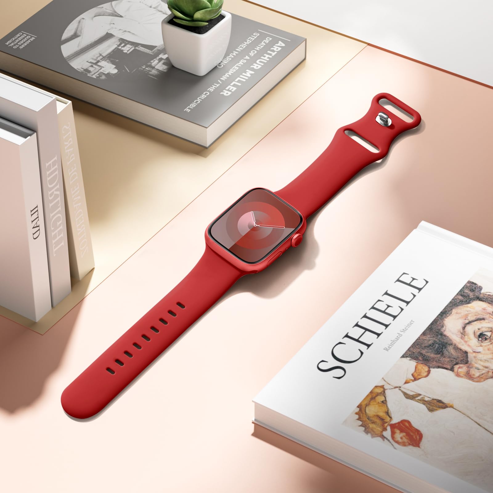 Daqin Compatible With Apple Watch Band 46Mm 42Mm 45Mm 46Mm 49Mm 38Mm 40Mm 41Mm Women Men, Soft Silicone Waterproof Strap For App