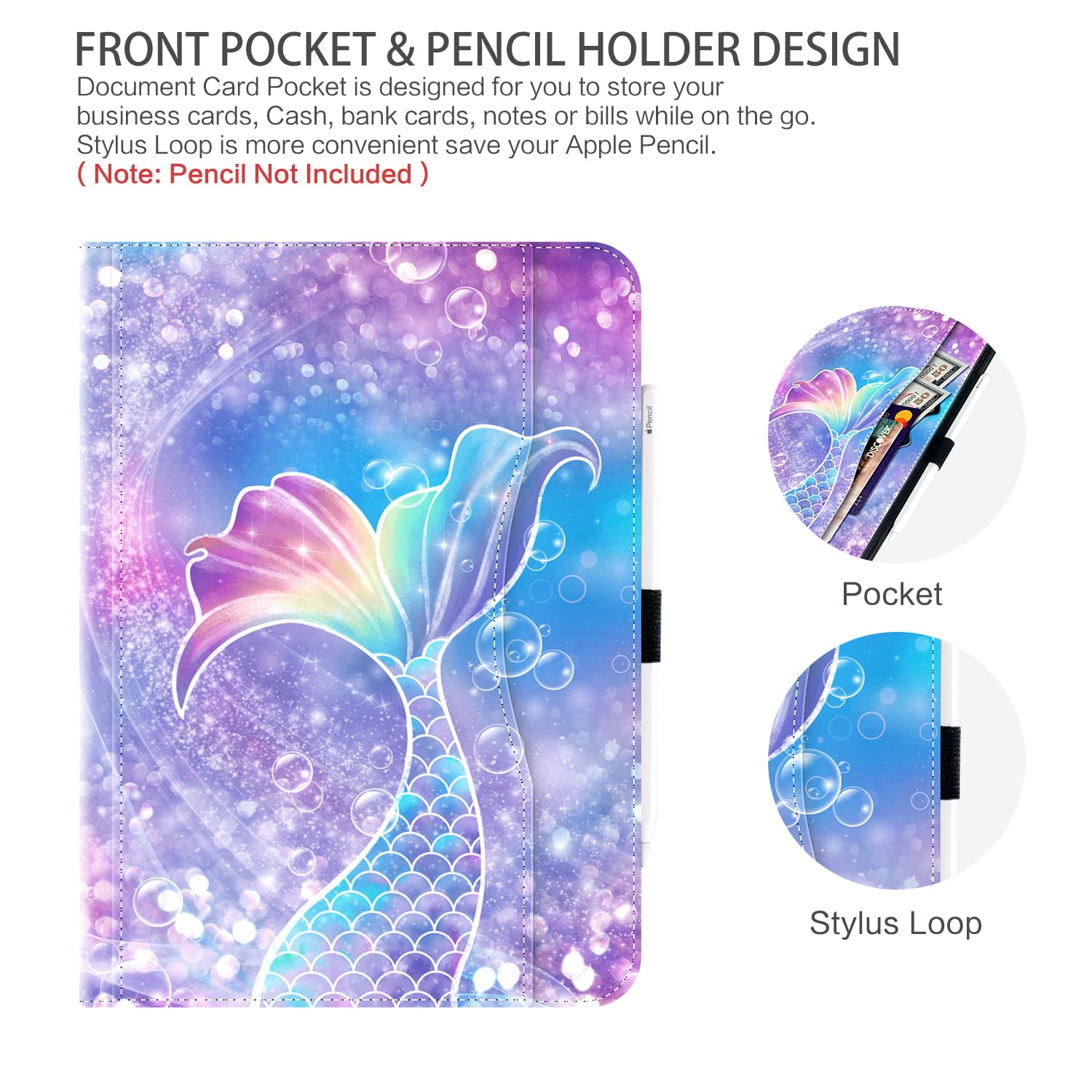 Ipad 10Th Generation Case, Ipad Case 10Th Generation For Women Girls Kids Boys Shockproof Case With Pencil Holder, Multi Angle A