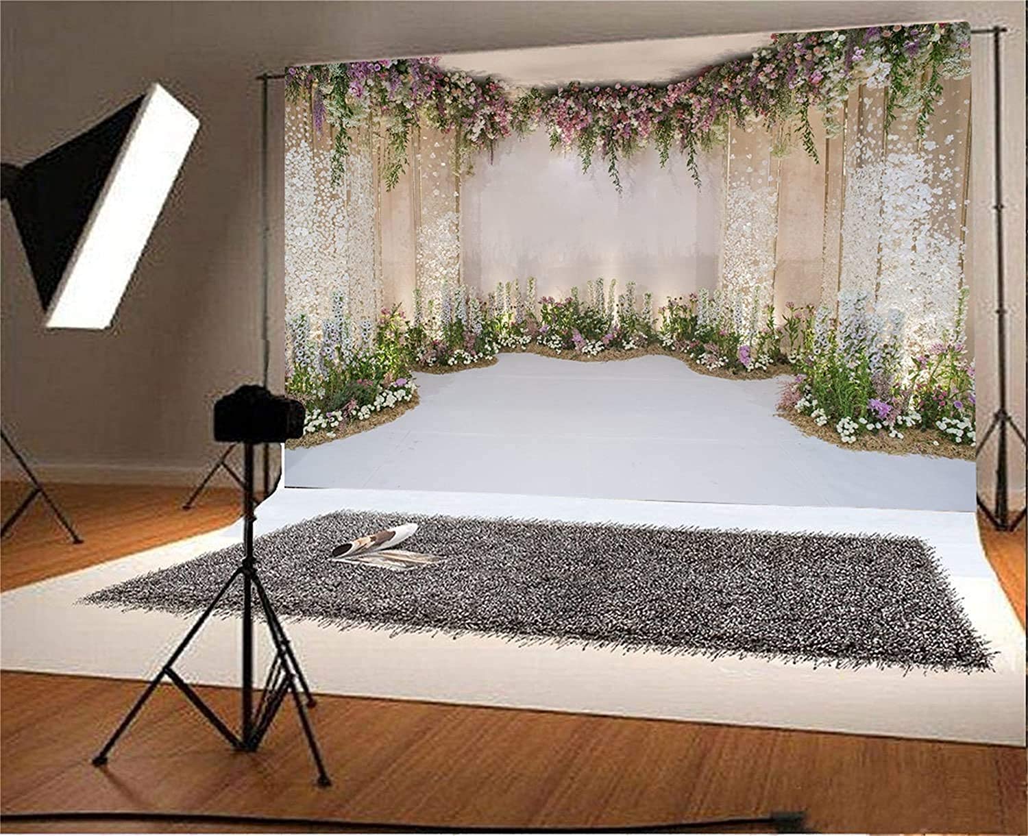 Csfoto 12X8Ft Wedding Backdrop For Cradle Ceremony Backdrop For Proposal Flowers Curtain Wedding Ceremony Banner Bridal Shower B