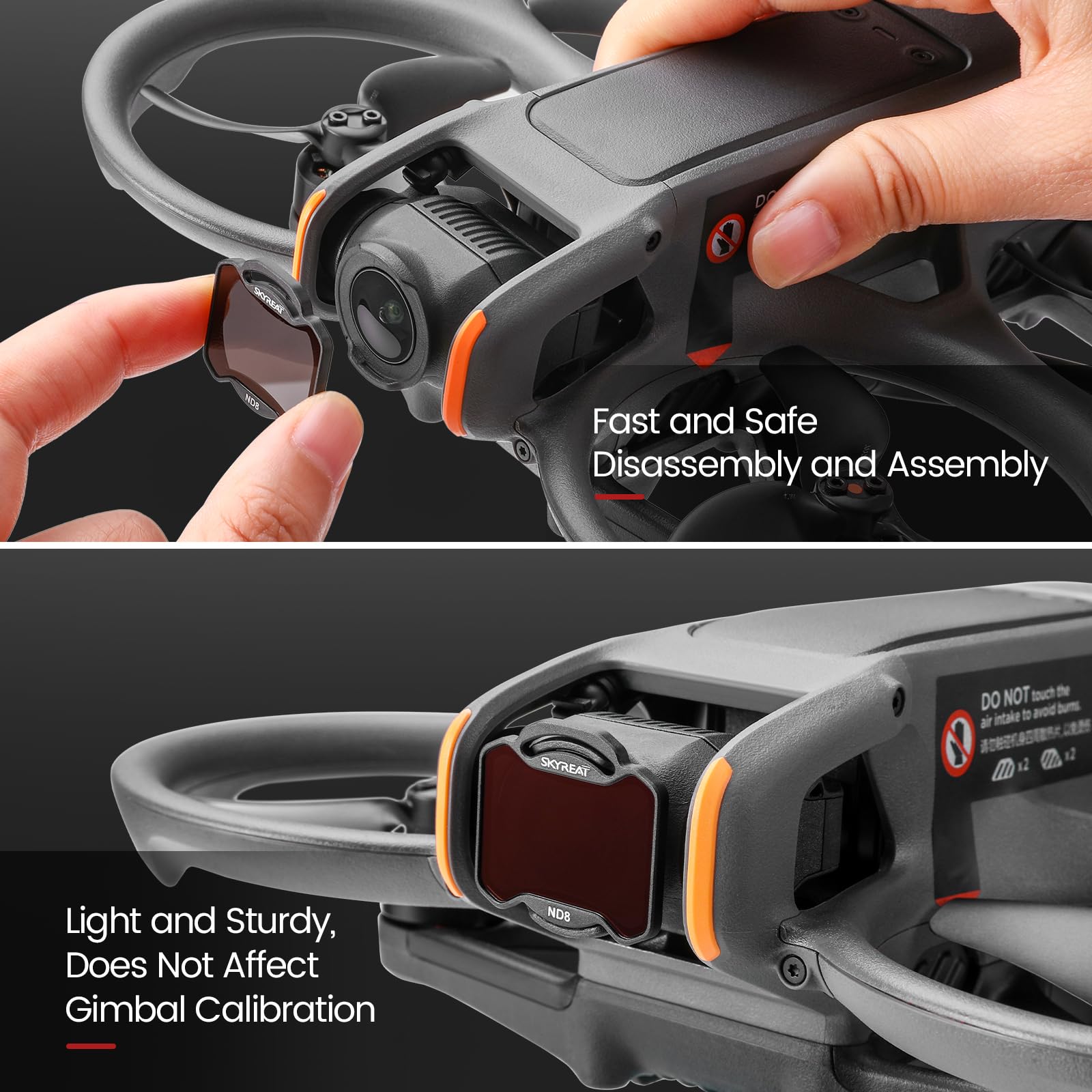 Skyreat Nd Filters Set For Dji Avata 2 Accessories,5 Pack (Uv, Nd8, Nd16, Nd32, Nd64)