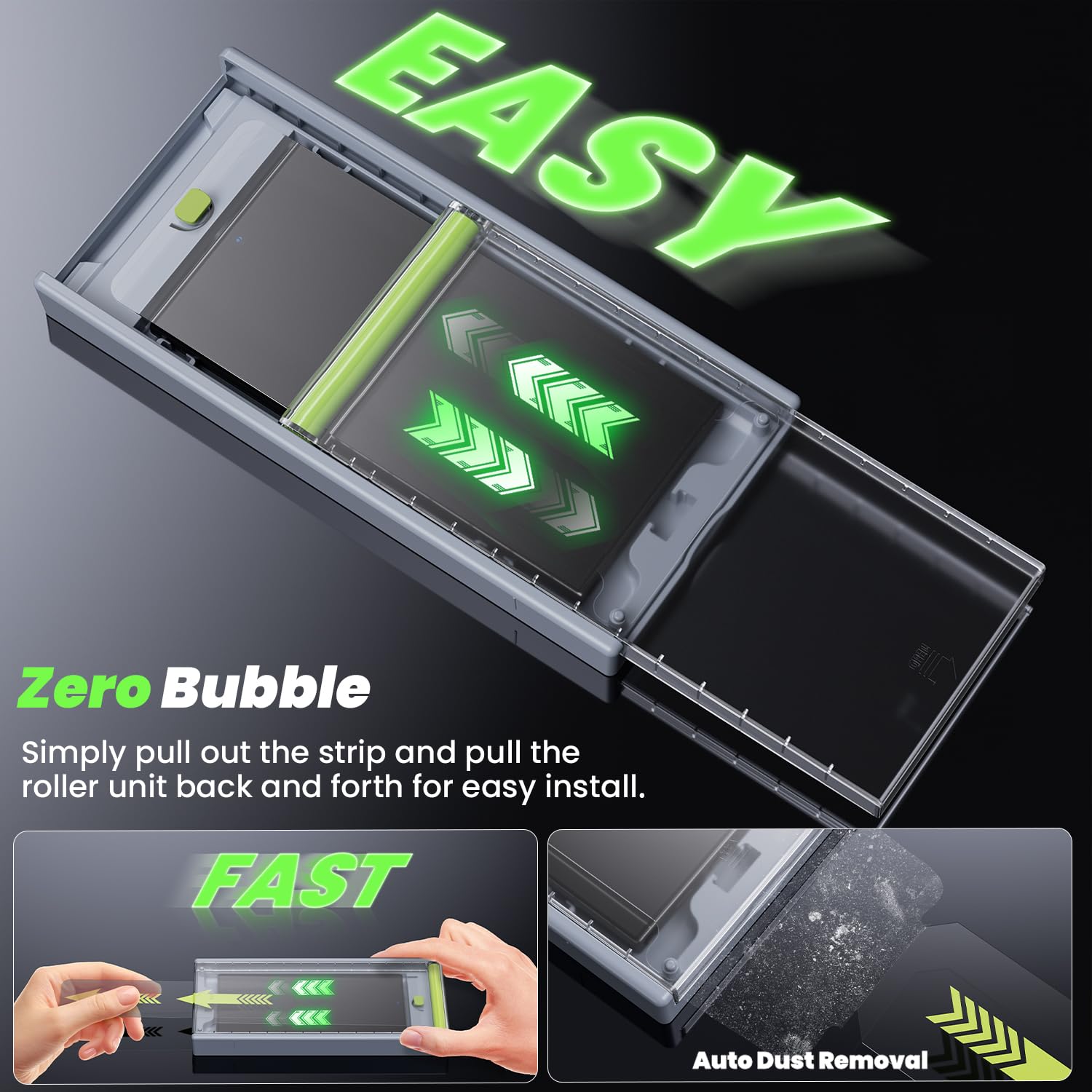 Wsken For Samsung Galaxy S24 Ultra Screen Protector Tempered Glass [Zero Bubble] [Auto Dust Remove] [Support Fingerprint Unlock]