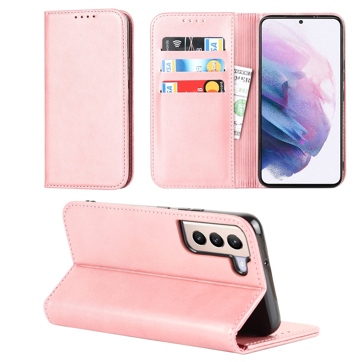 Havaya Samsung Galaxy S22 Plus Case Wallet Samsung Galaxy S22 Plus Case With Card Holder-Phone Case Pu Leather- Samsung Galaxy S