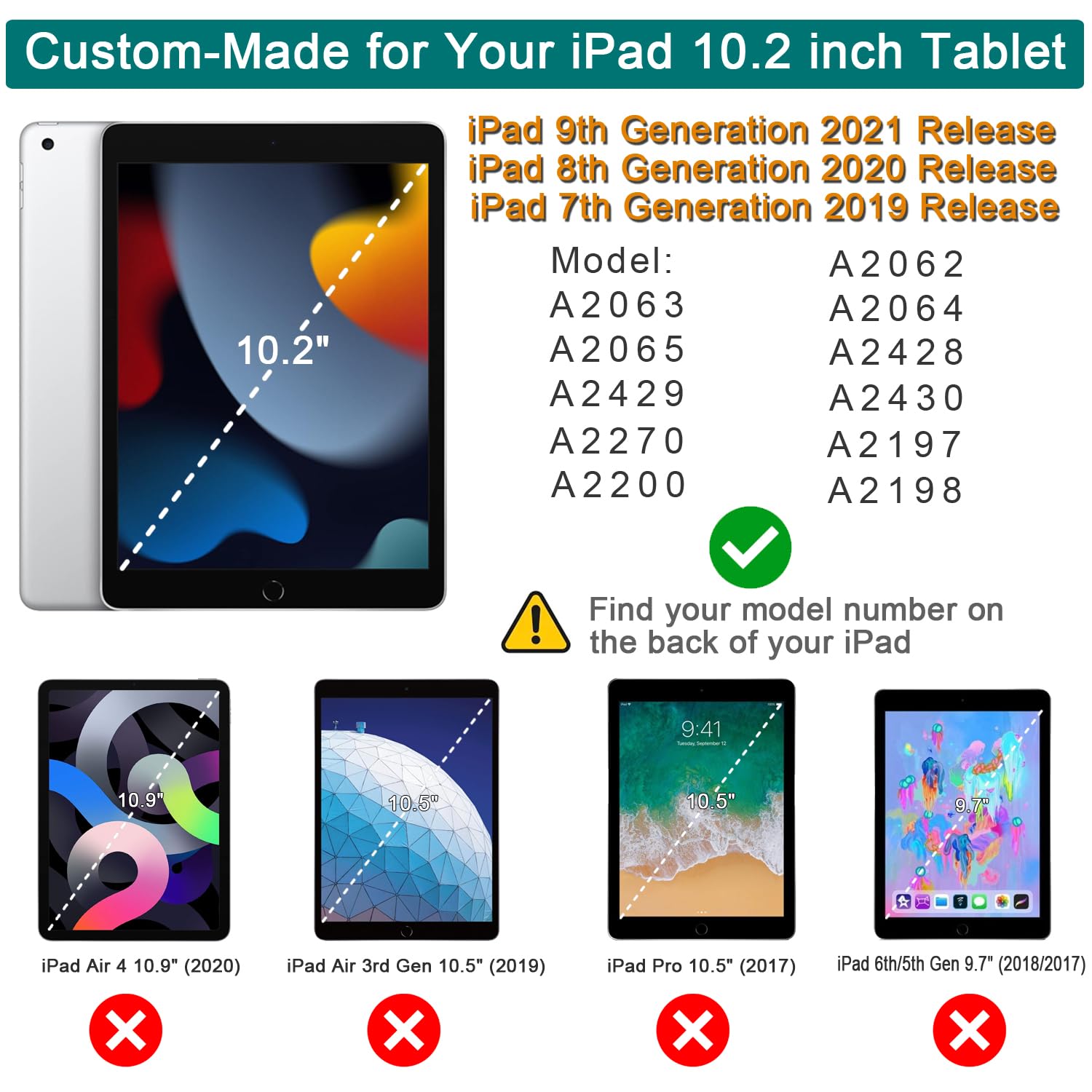 Dicekoo Kids Case For Ipad 9Th/8Th/7Th Generation 10.2 Inch 2021/2020/2019 Release, With Built In Screen Protector Shockproof Ha