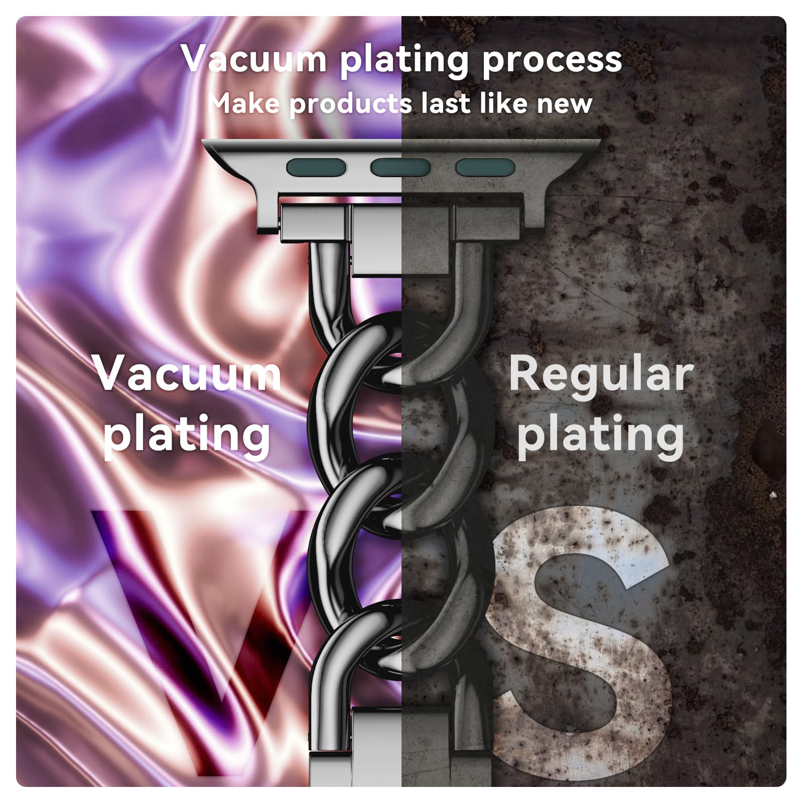 Compatible With Apple Watch Se Series 9 8 Series 7 6 5 4 3 2 1 Strap 45Mm 44Mm 42Mm 41Mm 40Mm 38Mm Ultra 49Mm Women'S Metal Link