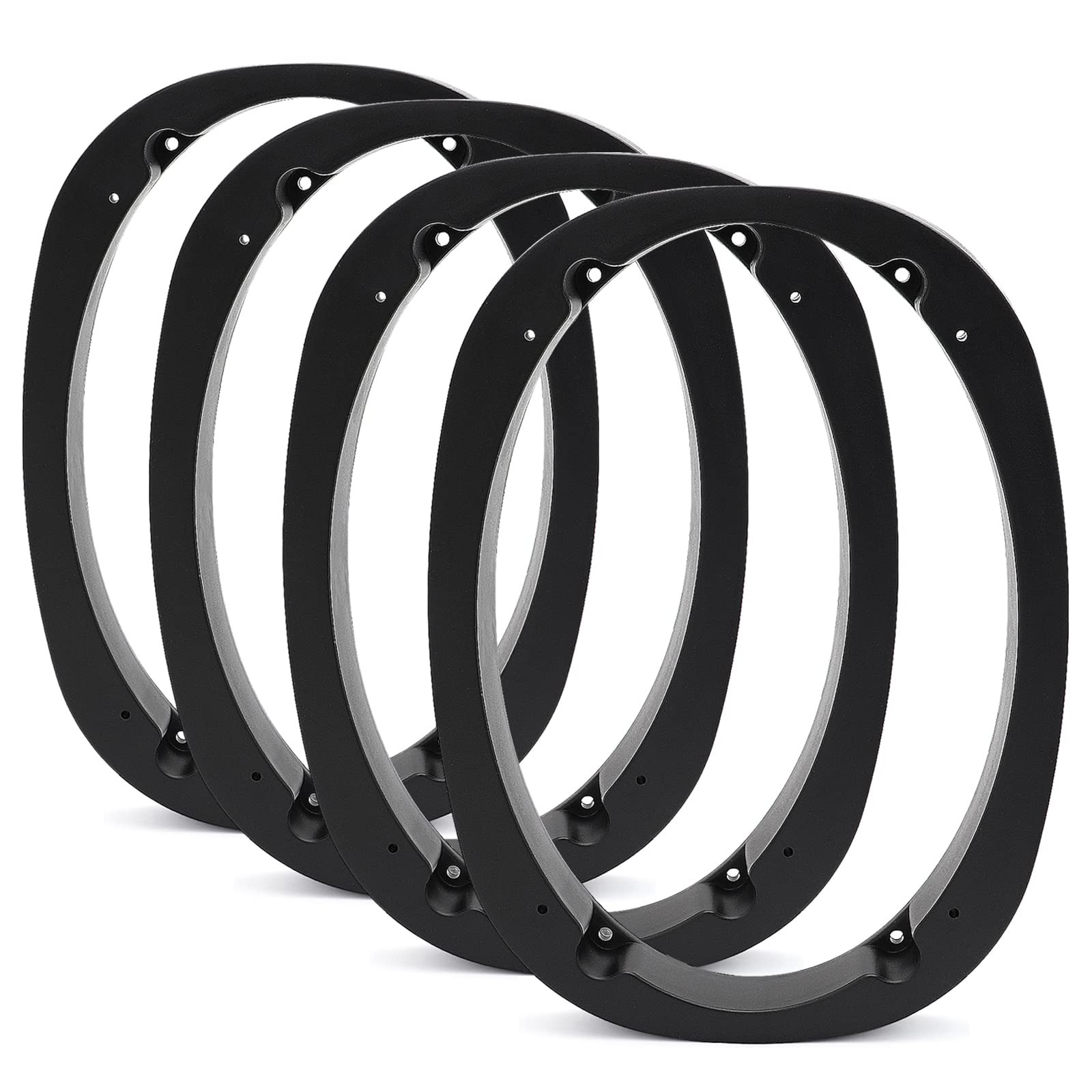 Tuolauthon 4Pcs 6'' X 9'' Universal Plastic Vehicle Car Speaker Spacer Adapter Mount Car Speaker Spacer Mounting Bracket Adapter