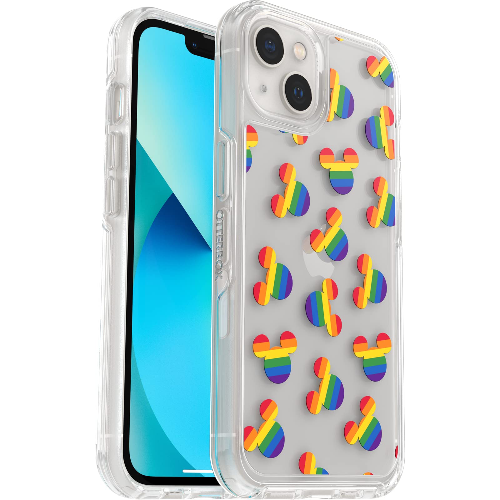 Otterbox Iphone 13 (Only) Symmetry Series Case   Mickey Pride, Ultra Sleek, Wireless Charging Compatible, Raised Edges Protect C