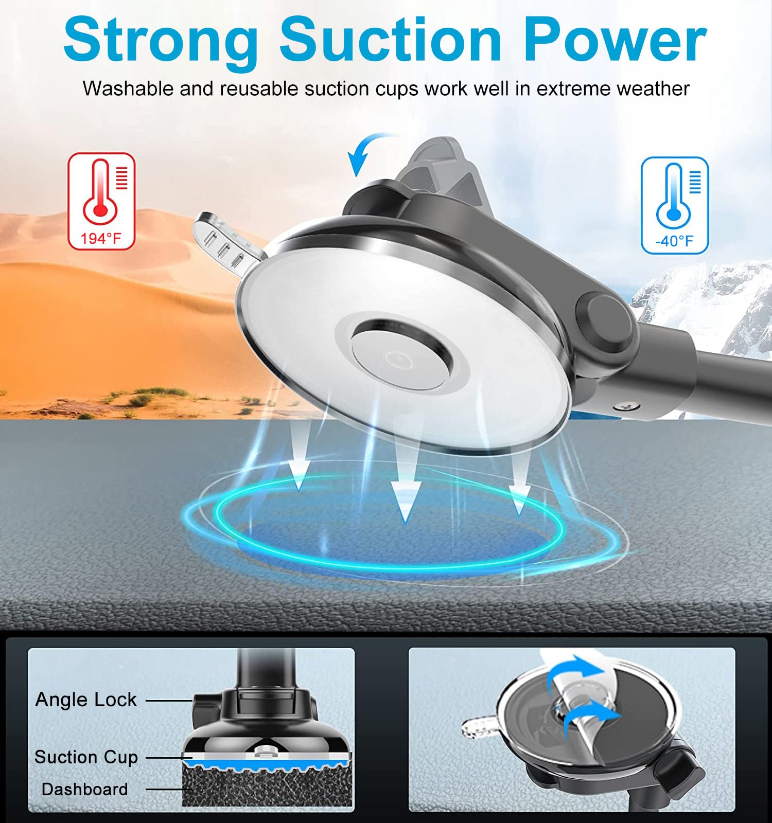 Gdzn Car Dashboard Tablet Mount, Vehicle Dash Ipad Holder, Gooseneck Long Arm Stand With Strong Sticky Gel Suction Cup For Ipad