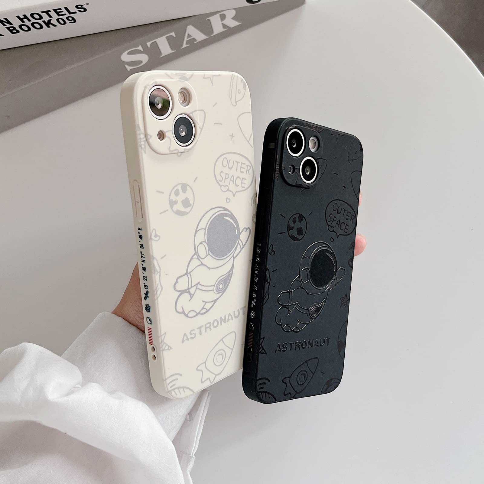 Yonds Queen For Iphone Se Case 2022 (3Rd Generation), Compatible With Iphone 7 / 8 /Se2 (2020) Cartoon Astronaut Rocket Moon Des