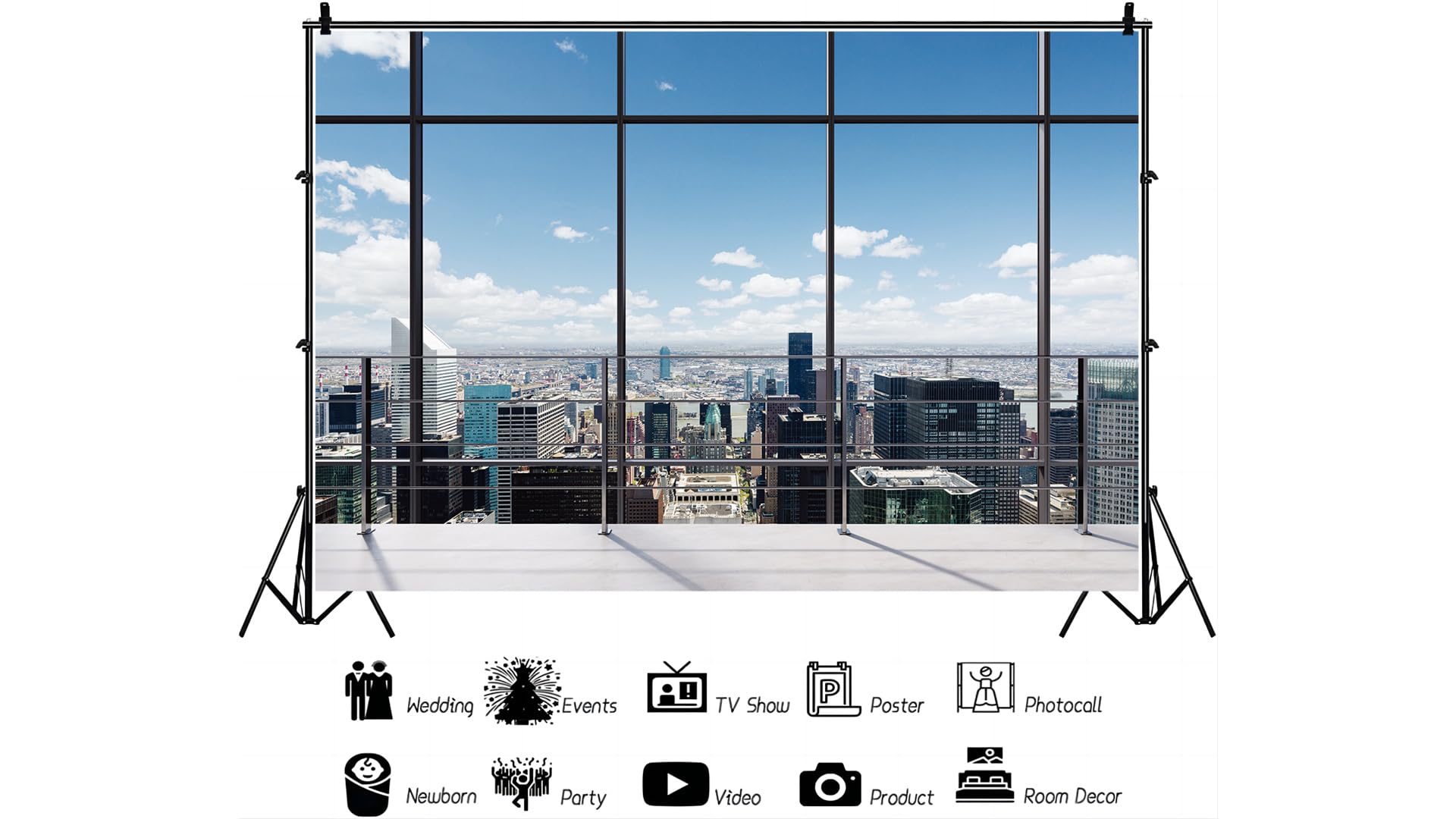 Yynxsy 7X5Ft Office Backdrop For Video Conference Backdrop With Window Background Screen For Video Conferencingchildren Taking P