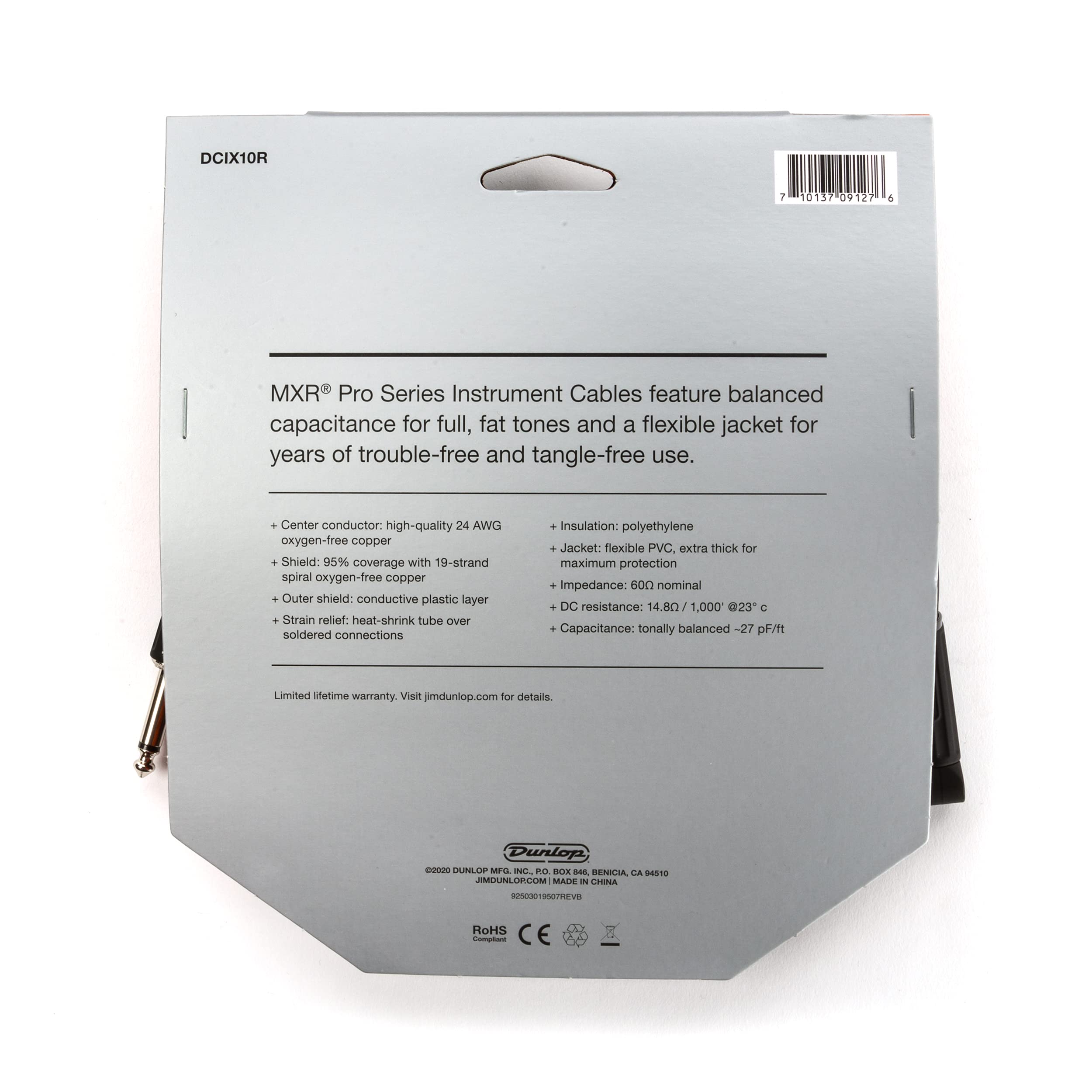 Mxr Pro Series Instrument Cable 10 Ft|3.1 M (Dcix10R)
