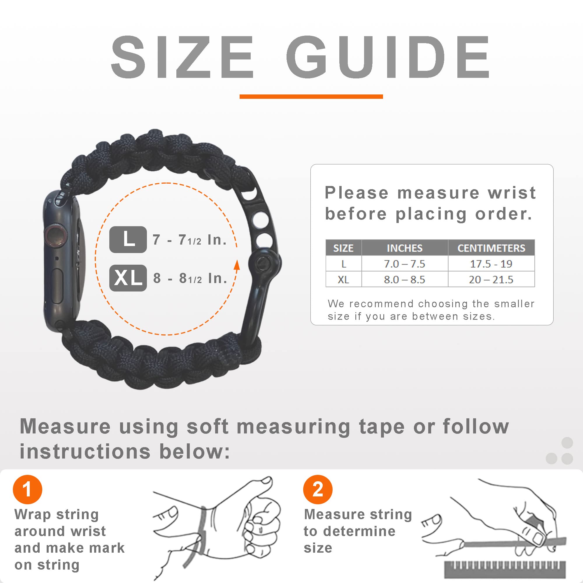 Savior Survival Gear Paracord 20Mm Watch Band With Quick Release - Men & Women - Strap Compatible With Samsung Galaxy Watch5, Wa