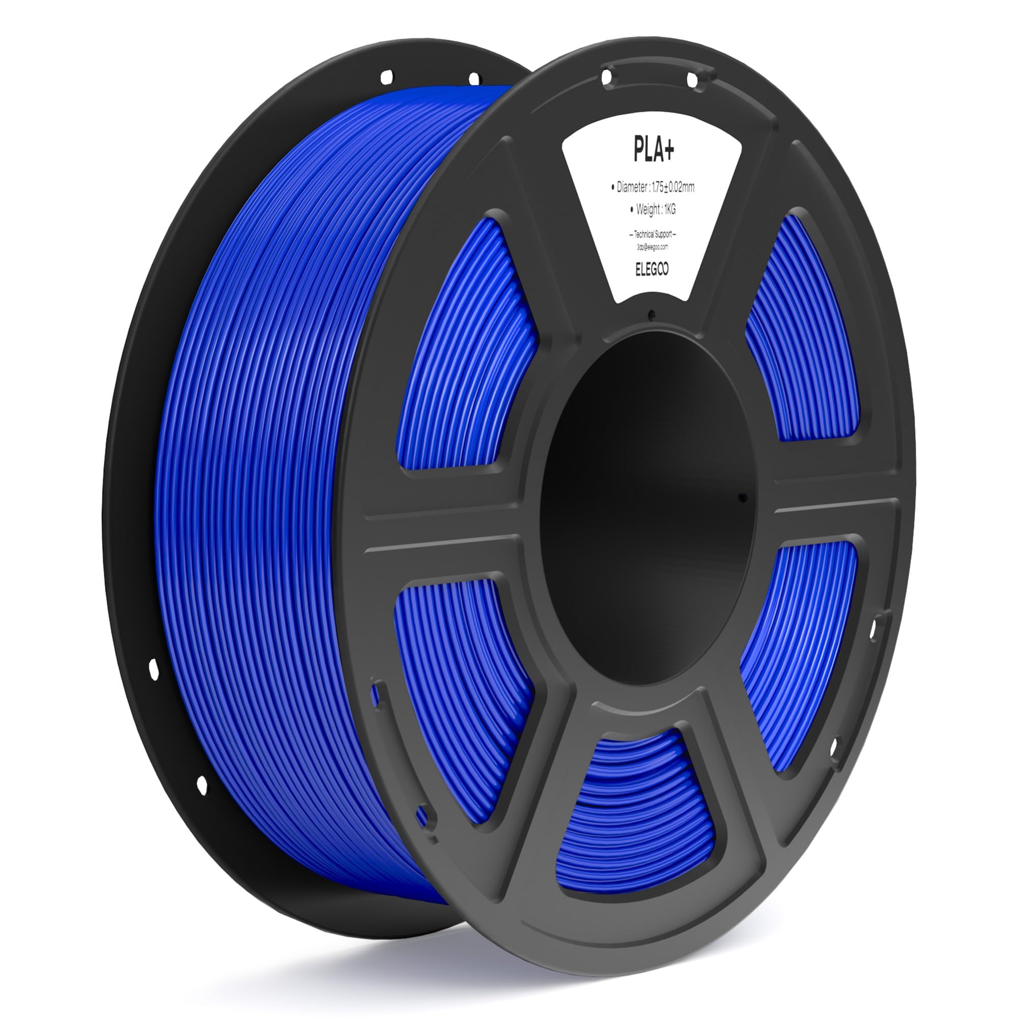 ELEGOO PLA+ Filament 1.75mm Dark Blue 1KG, High Toughness PLA Plus 3D Printer Filament Dimensional Accuracy +/- 0.02mm, 1kg Spoo
